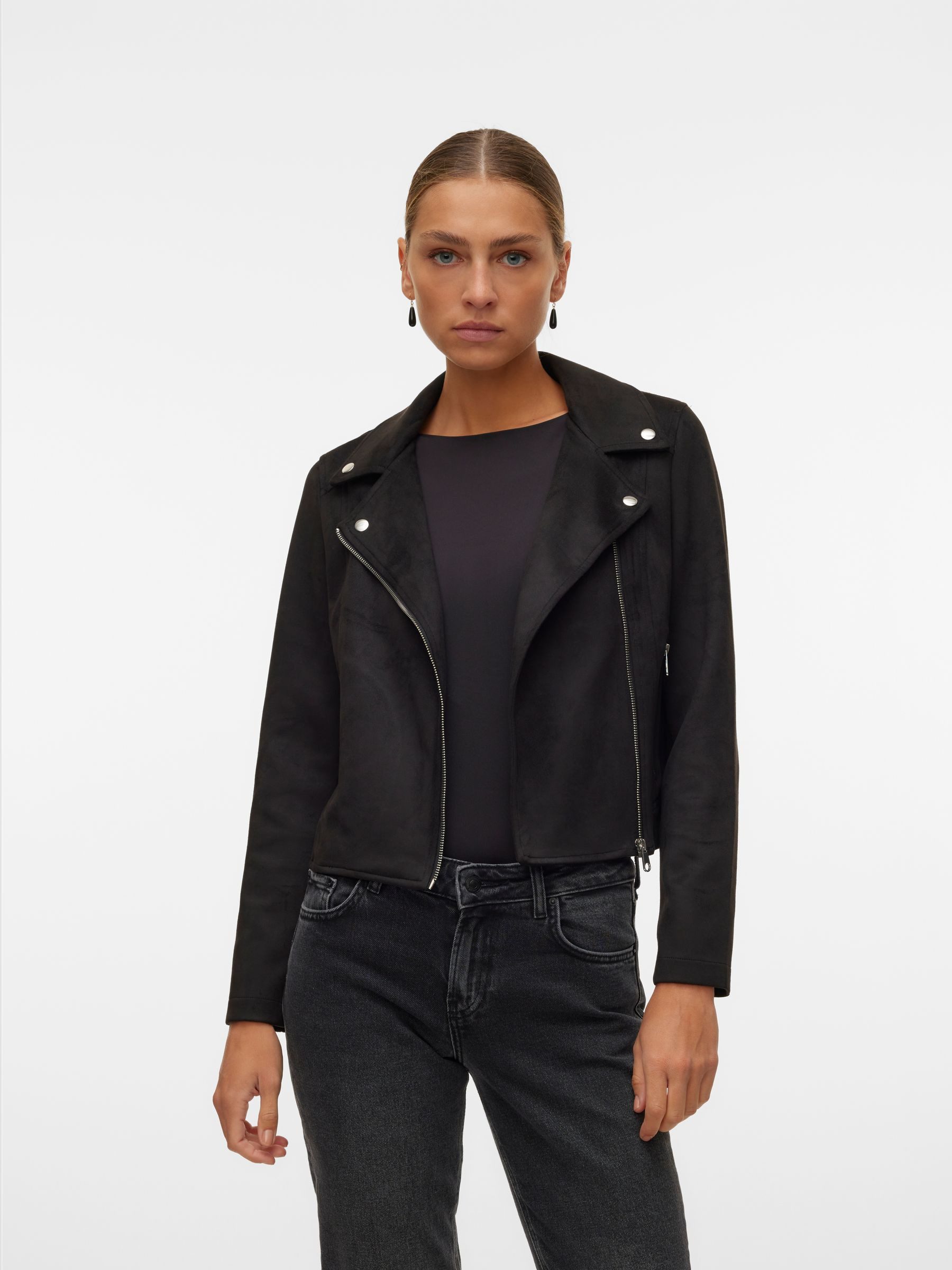 Vero Moda Lederjacke Stylische Reißverschluss-Bikerjacke im günstig online kaufen