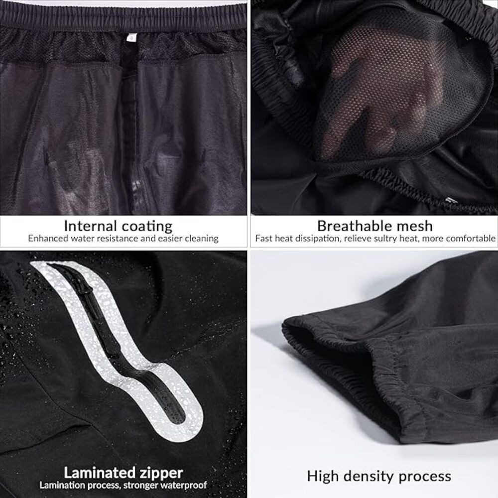 ROCKBROS Regenhose Wasserdichter Regenponcho Verlängerte Regenjacke Outdoor reflektierende Streifen
