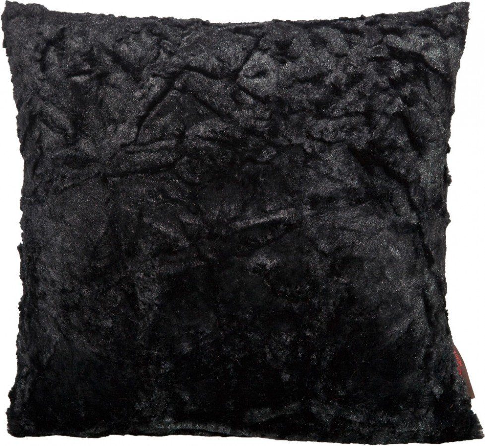 Magma Heimtex Fellkissen Kissenhülle "Fluffy" schwarz günstig online kaufen
