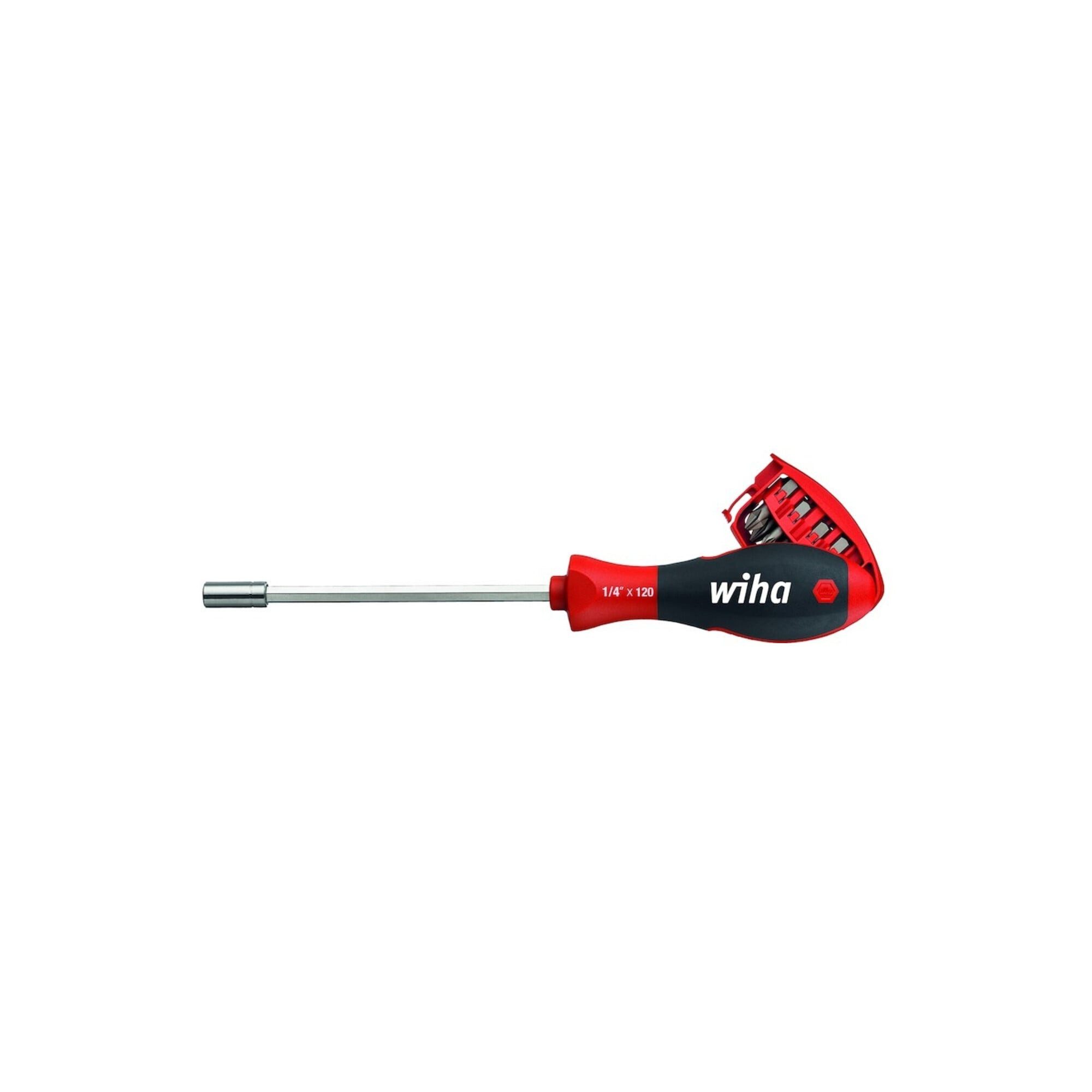 Wiha Bit-Schraubendreher Wiha Schraubendreher mit Bit Magazin magnetisch gemischt mit 8 Bits, 1