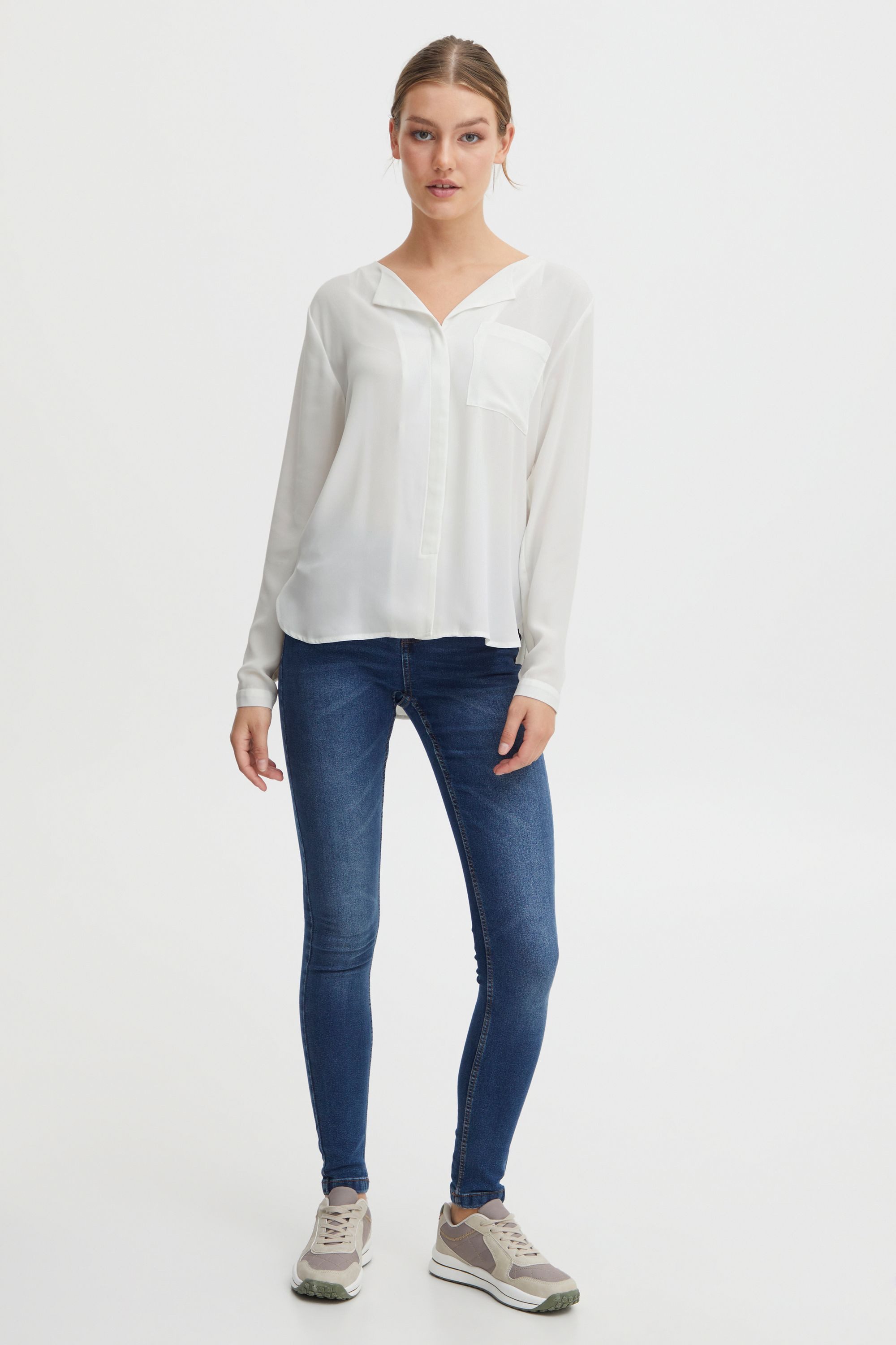 OXMO Langarmbluse OXHally Modische Bluse günstig online kaufen