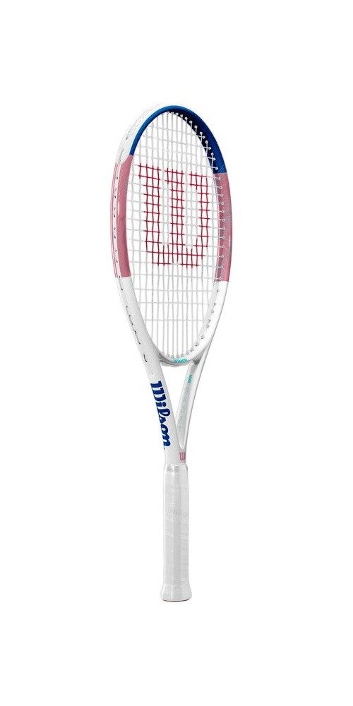 Wilson Tennisschläger Allure 105in/295g/Freizeit 2025 weiss/rosa/blau - besaitet