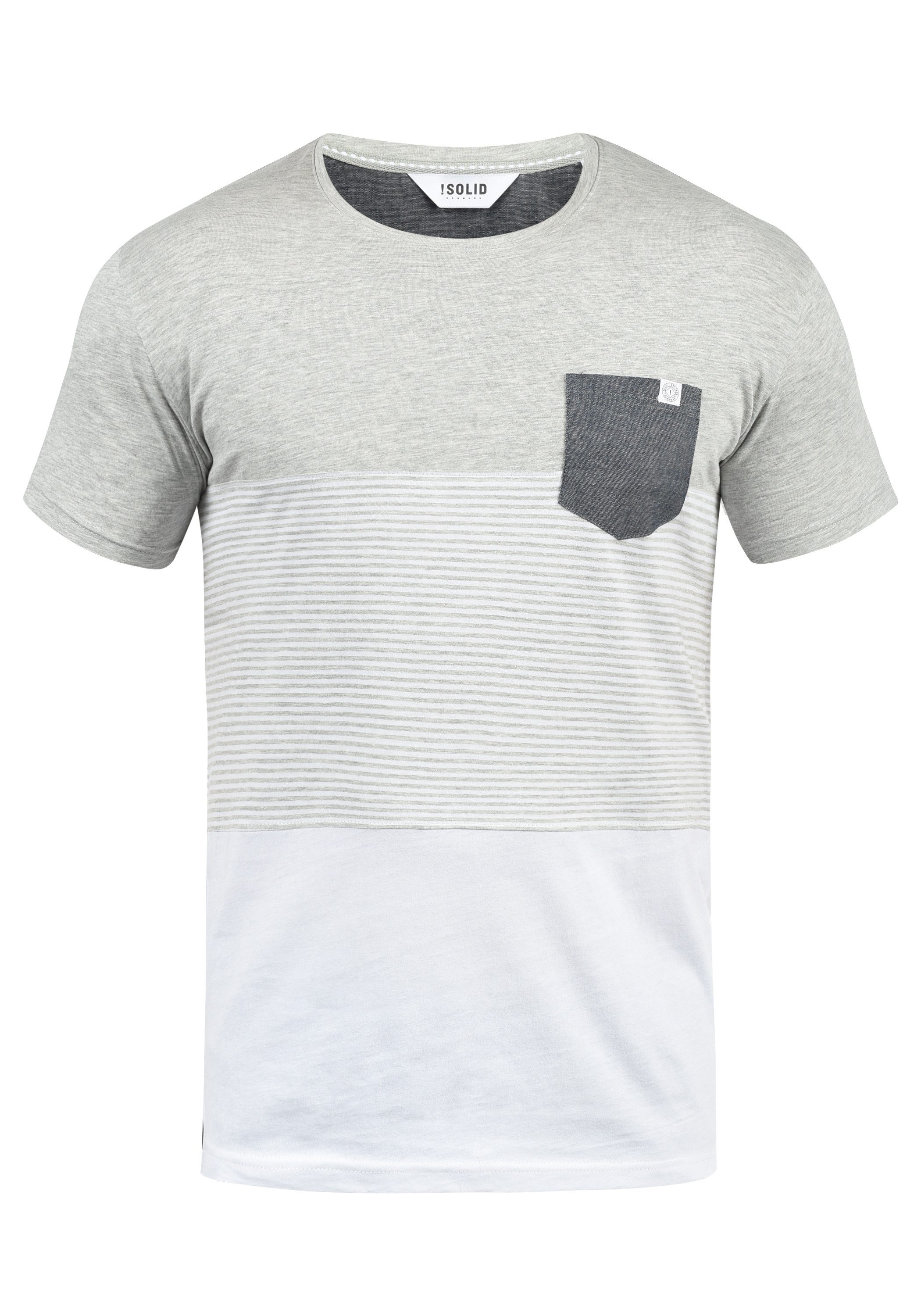!Solid Rundhalsshirt SDMalte Kurzarmshirt mit Streifen günstig online kaufen