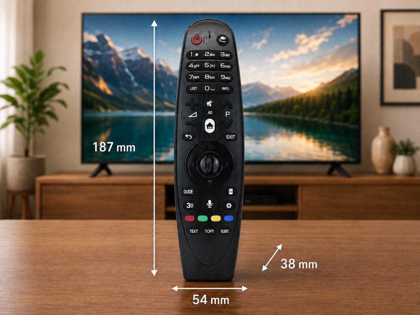 azurano Ersatz für LG AN-MR600, AKB74495301, AKB74495302 Universal-Smart-TV-Fernbedienung (Sprachsteuerung, Mausfunktion)