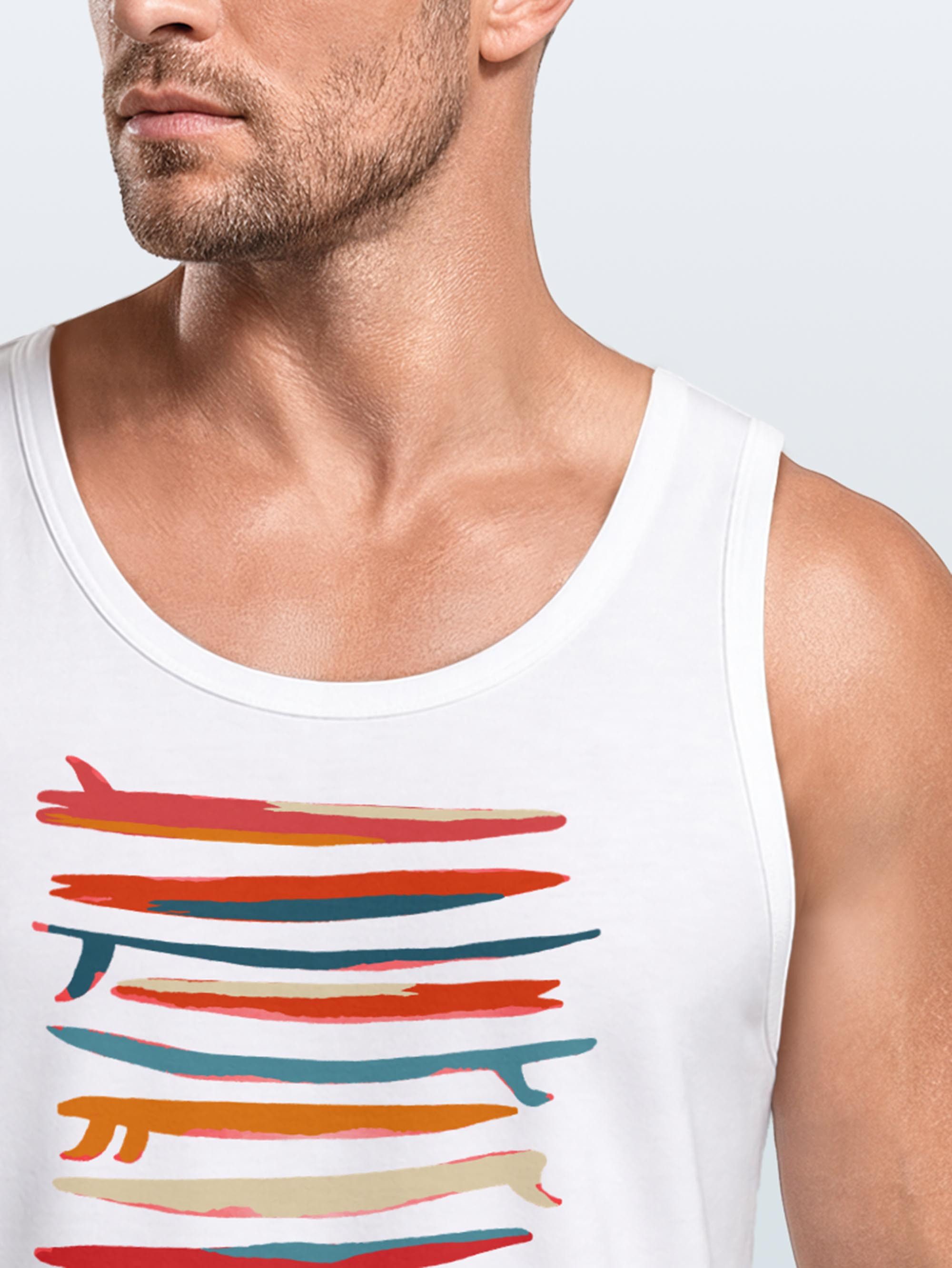 Neverless Tanktop Herren Tank-Top Surfboards South Beach California USA Sommer Surfing mit Print