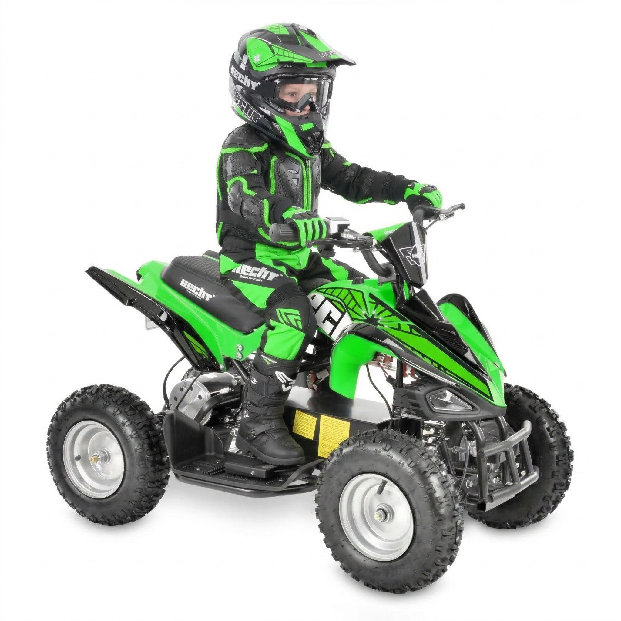 Hecht Elektro-Kinderquad Mini Kinder Quad 1000W bis 20 km/h, Belastbarkeit 65 kg, 36V/12Ah Akku, Scheibenbremsen, Scheinwerfer
