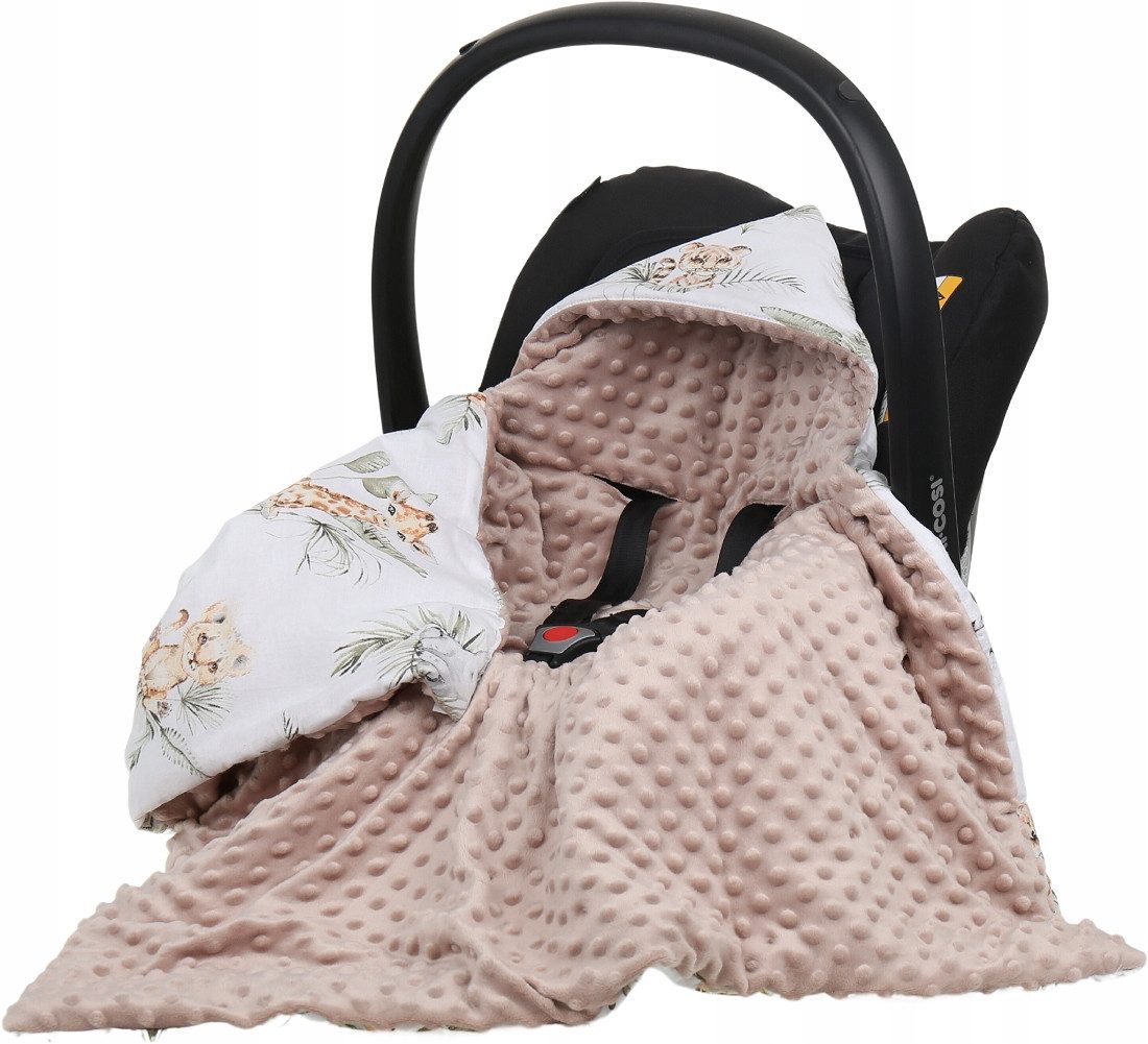 Babydecke Babymam Minky Babydecke 80x80 cm Beige Afrika, Festivalartikel günstig online kaufen