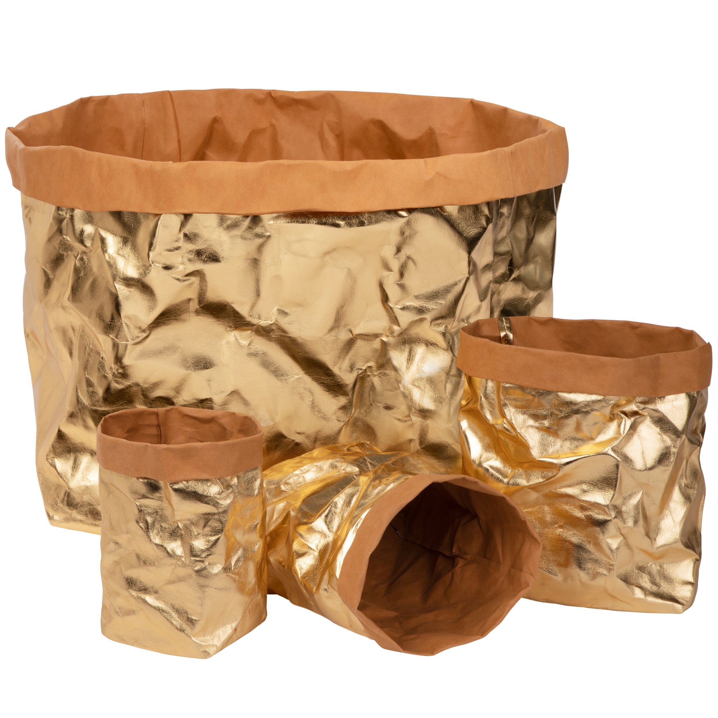 ONVAYA Aufbewahrungskorb Gold, Krempelbox, Dekobox, Geschenkbox günstig online kaufen