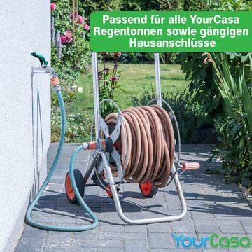 YourCasa Absperrventil Wasserhahn Garten 1/2 Zoll & 3/4 Zoll aus Messing, Messing, Schnellkupplung, Adapter auf 3/4 Zoll