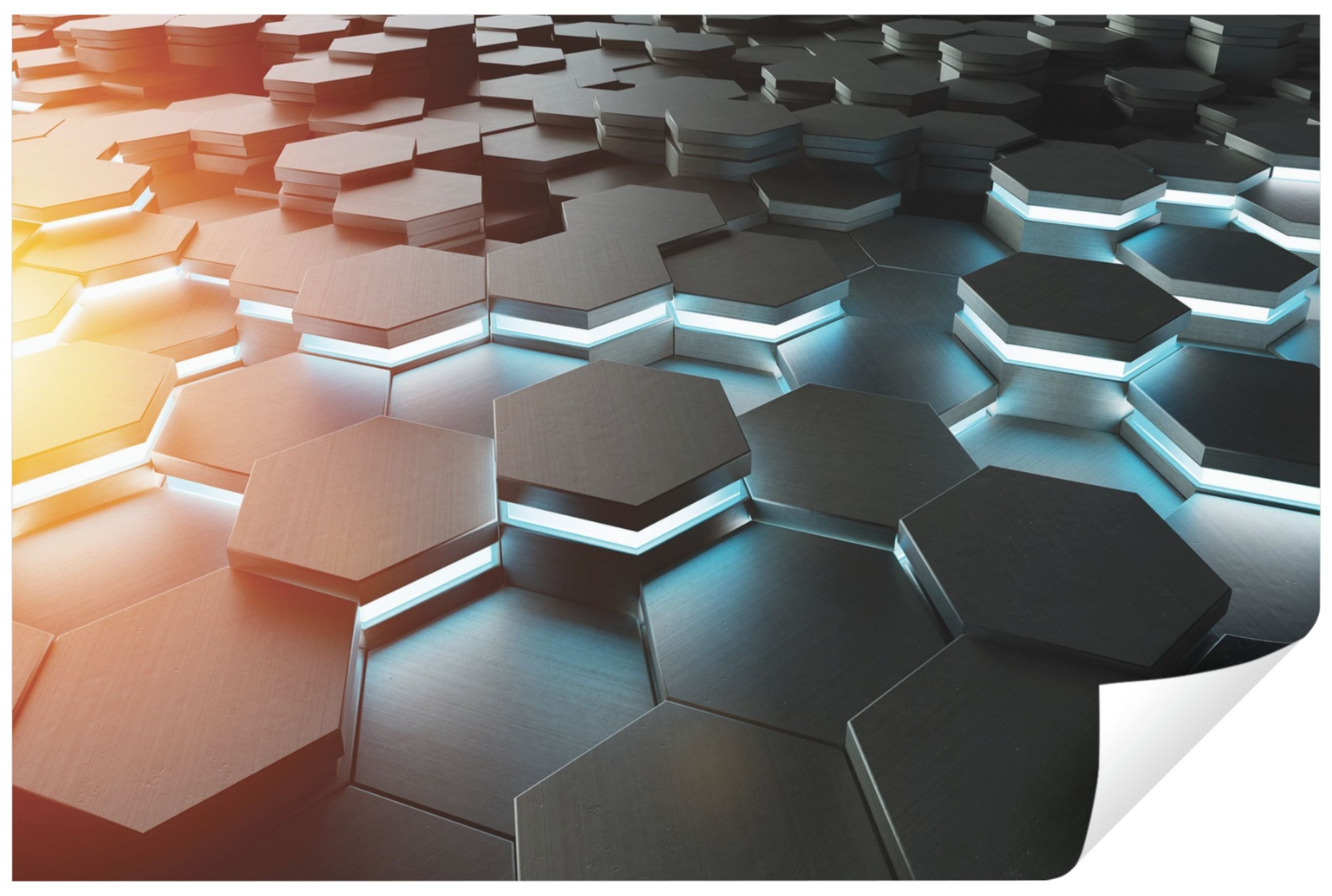 Wallarena Fototapete Kinderzimmer Junge Gaming 3D Effekt Sechseck Vlies Tap günstig online kaufen