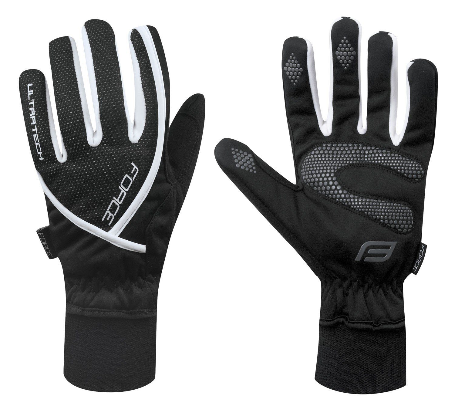 FORCE Fahrradhandschuhe Перчатки FORCE ULTRA TECH schwarz 0 °C bis +5 °C %%% *