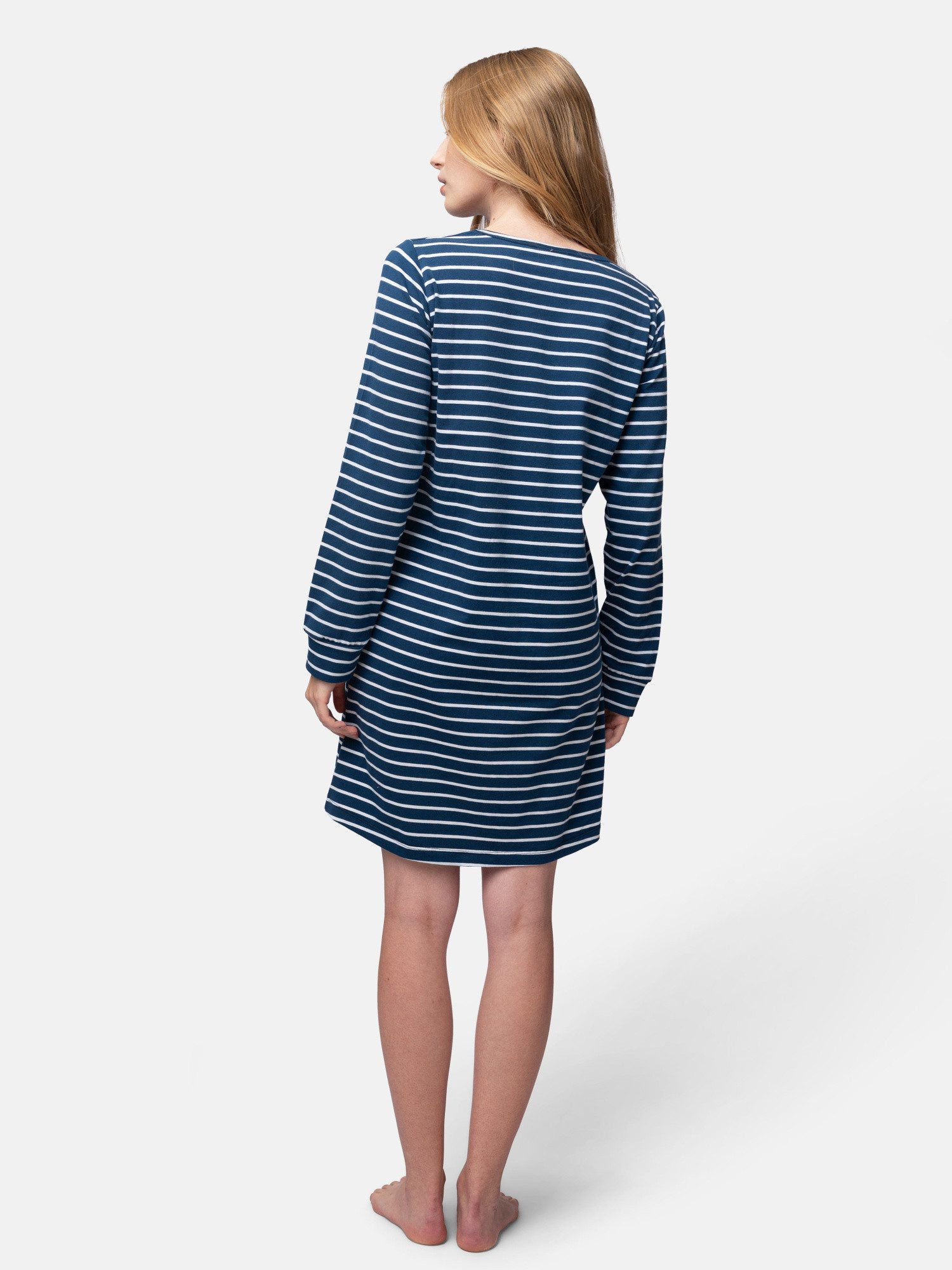 greenjama Sleepshirt geringelt, Biobaumwolle