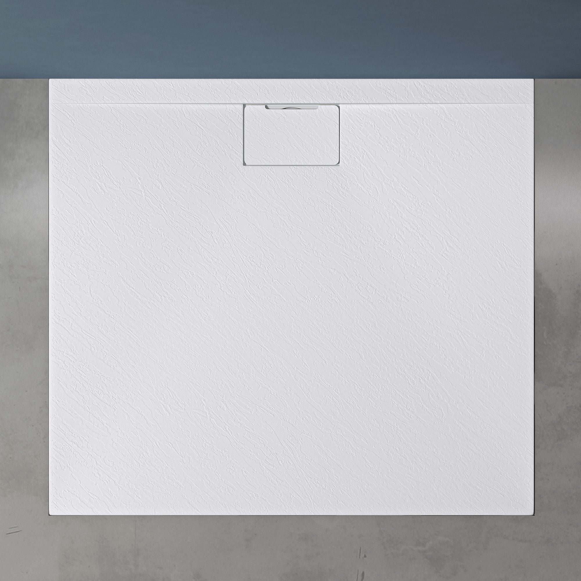 Mai & Mai Duschwanne Duschtasse aus Mineralguss Mineralgusswanne DIN-Anschlüsse Geoma07, Rechteckig, Mineralguss