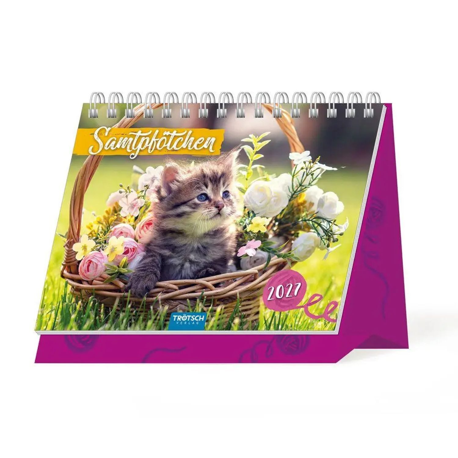 Trötsch Verlag Monatskalender TRÖTSCH - Aufstellkalender Samtpfötchen 2027