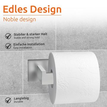 ECENCE Toilettenpapierhalter Toiletten-Papierhalter WC-Rollenhalter Edelstahl
