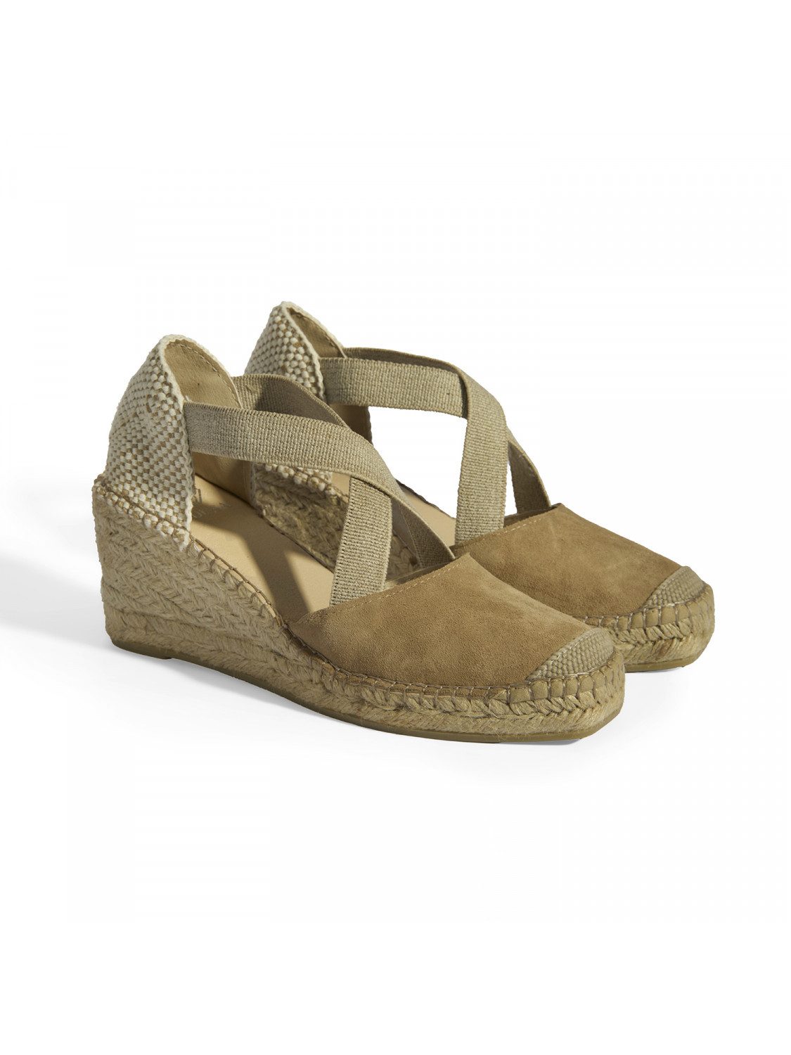 Desa Damen-Slipper – Obermaterial aus Wildleder, Lederfutter, Keilabsatz, S günstig online kaufen