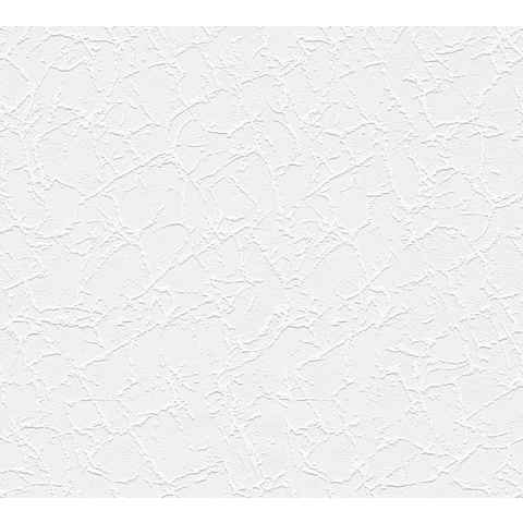 A.S. Création Strukturtapete Simply White, strukturiert, einfarbig, Tapete Einfarbig Weiß