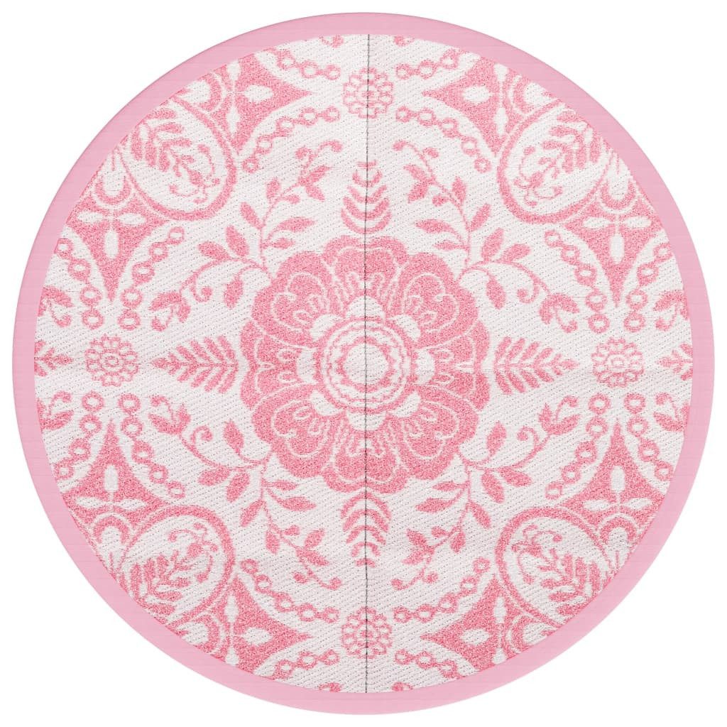 vidaXL Outdoorteppich Outdoor-Teppich ARAKIL Rosa Ø120 günstig online kaufen
