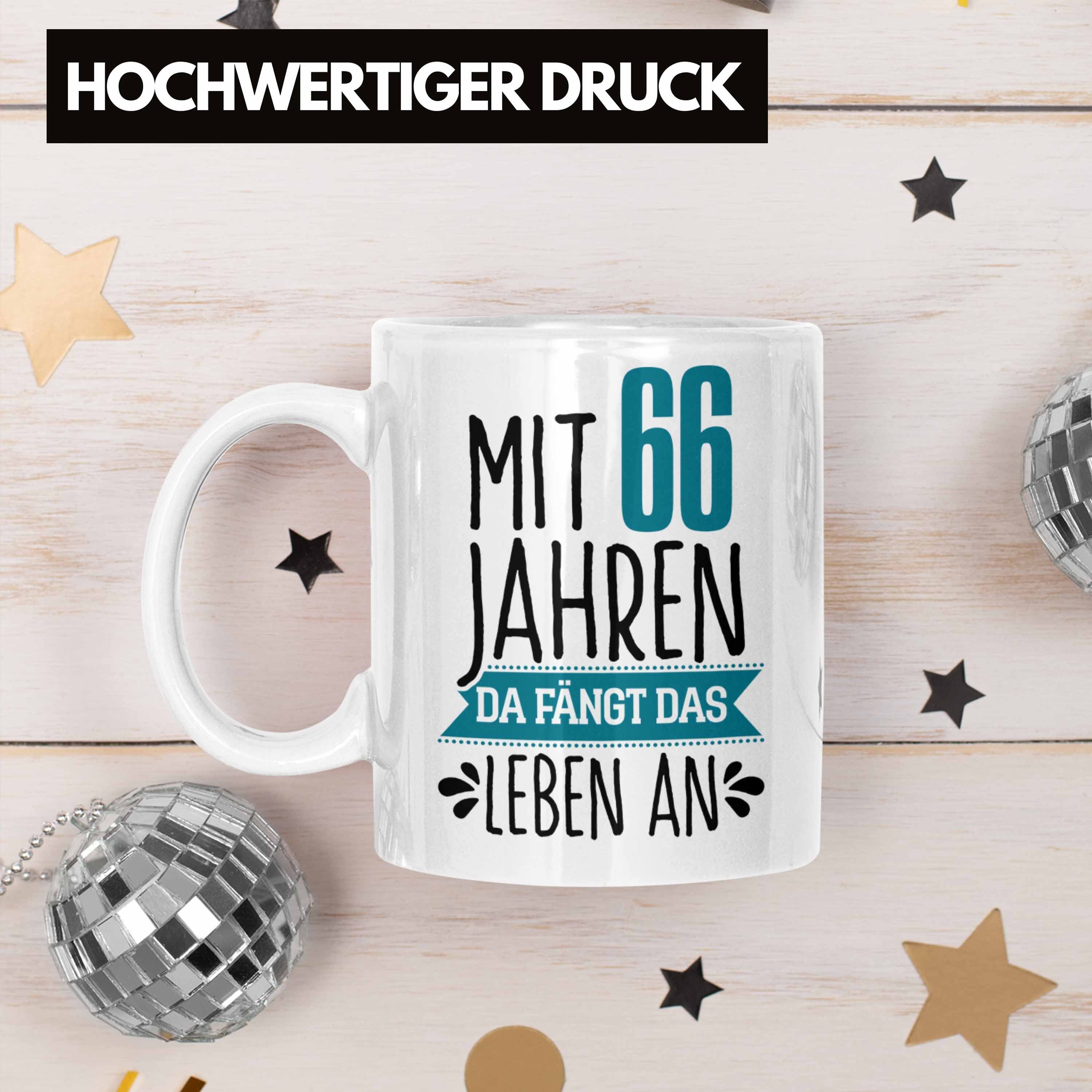 Geburtstag - Trendation Geschenk 66. T Lustiges und Frauen Trendation Weiss für Männer Tasse