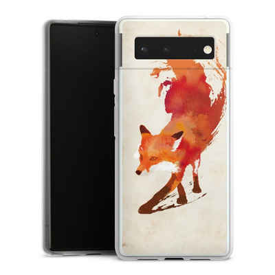 DeinDesign Handyhülle Fuchs Graphic Vulpes Vulpes, Google Pixel 6 Silikon Hülle Bumper Case Handy Schutzhülle