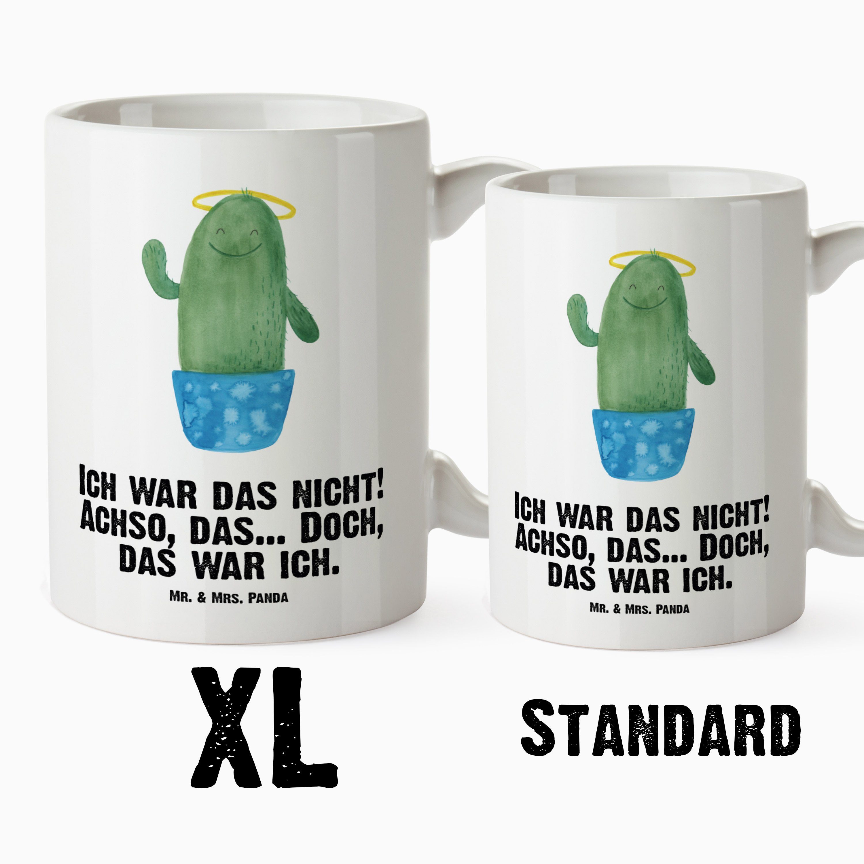 & Heilig Kaktus Keramik Tasse, XL Mrs. Kakteen, Weiß Freundin, Tasse Große XL - Geschenk, Mr. T, Tasse - Panda