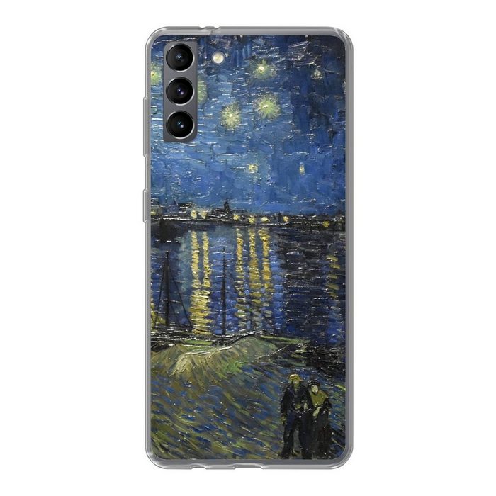 MuchoWow Handyhülle Sternennacht über dem Orsay Paris - Vincent Van Gogh Phone Case Handyhülle Samsung Galaxy S21 Plus Silikon Schutzhülle