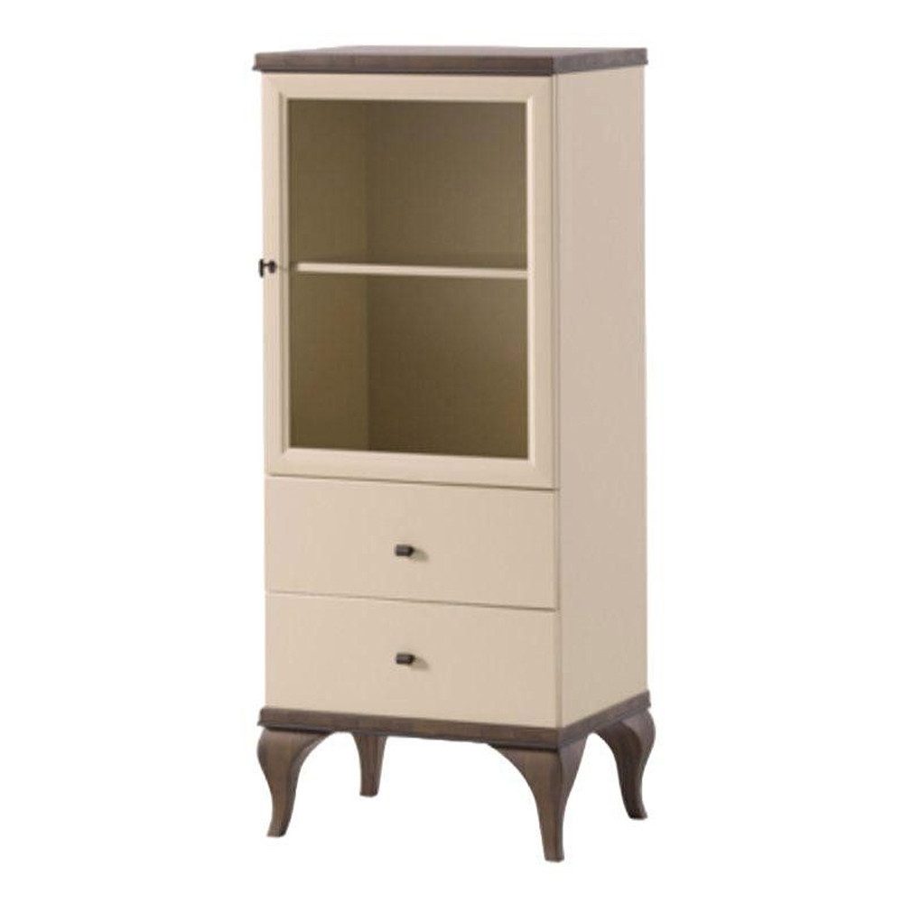 Xlmoebel Vitrine Moderne Design Kommode in Hochglanz Weiß mit viel Stauraum (Vitrine) Hergestellt in Europa