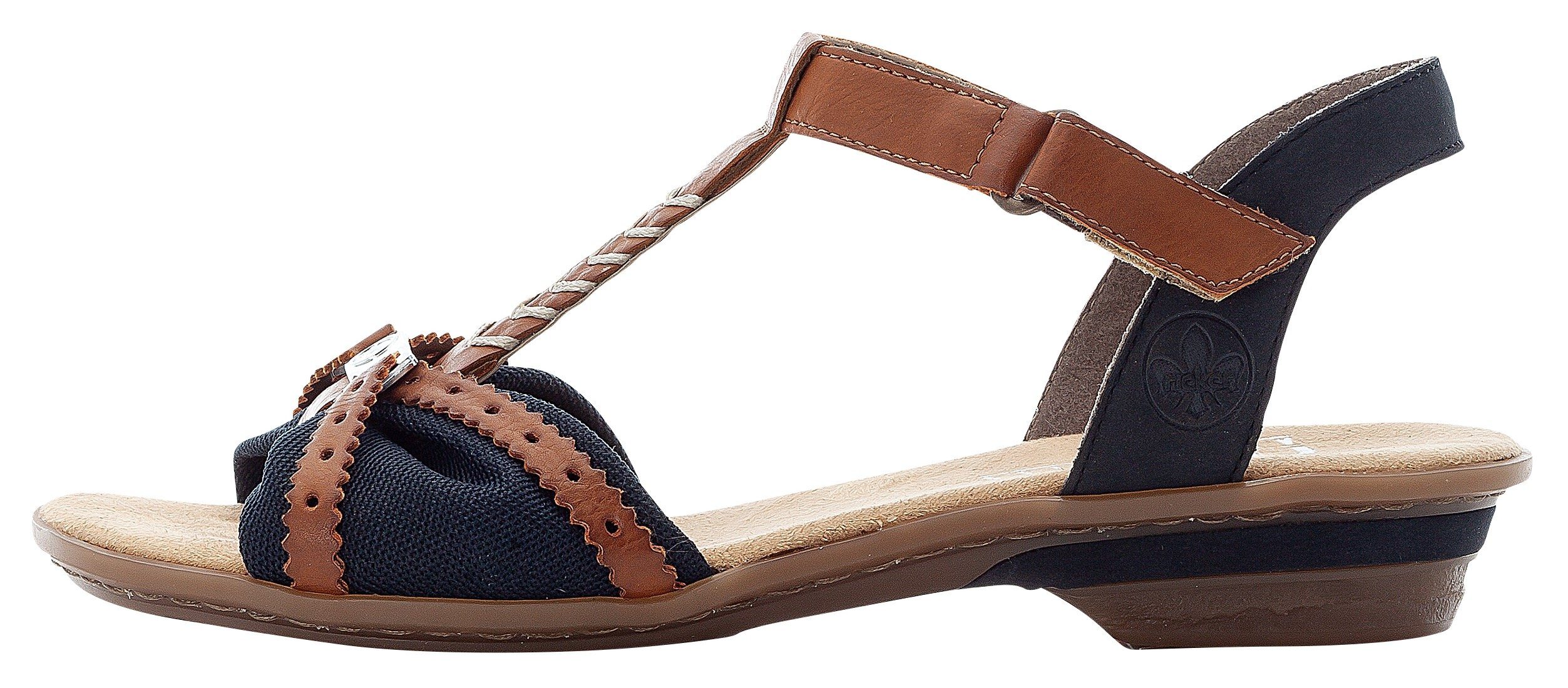 Rieker Sandalette, Sommerschuh, Sandale, Keilabsatz, in zweifarbiger Optik günstig online kaufen