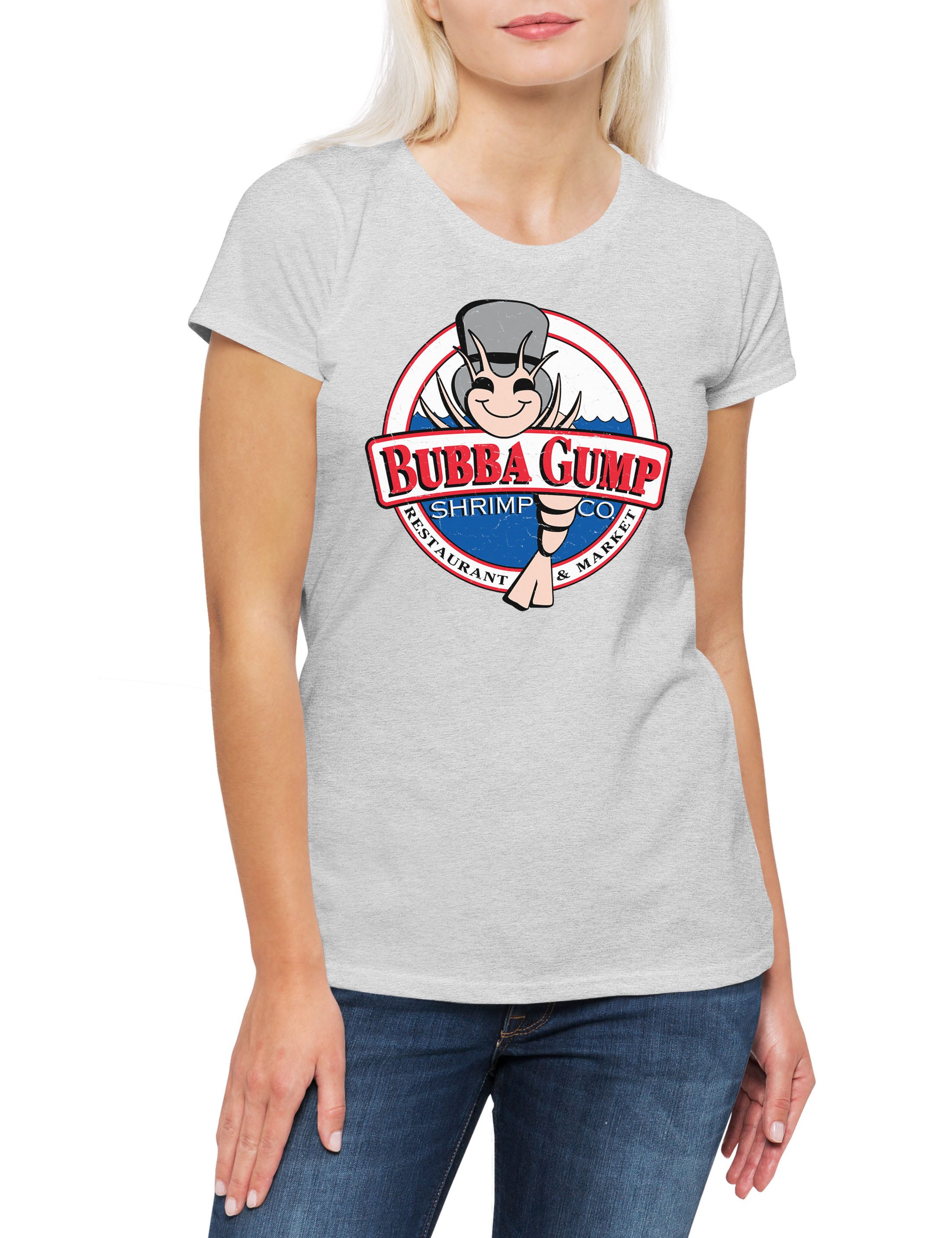 Print-Shirt Bubba Gump Logo Damen T-Shirt Forrest Garnelen Shrimping Co Retro Film