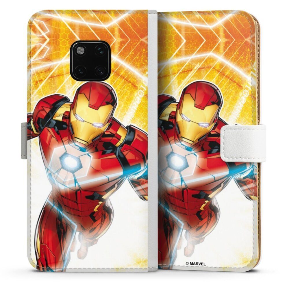DeinDesign Handyhülle Iron Man on Fire, Huawei Mate 20 Pro Hülle Handy Flip Case Wallet Cover