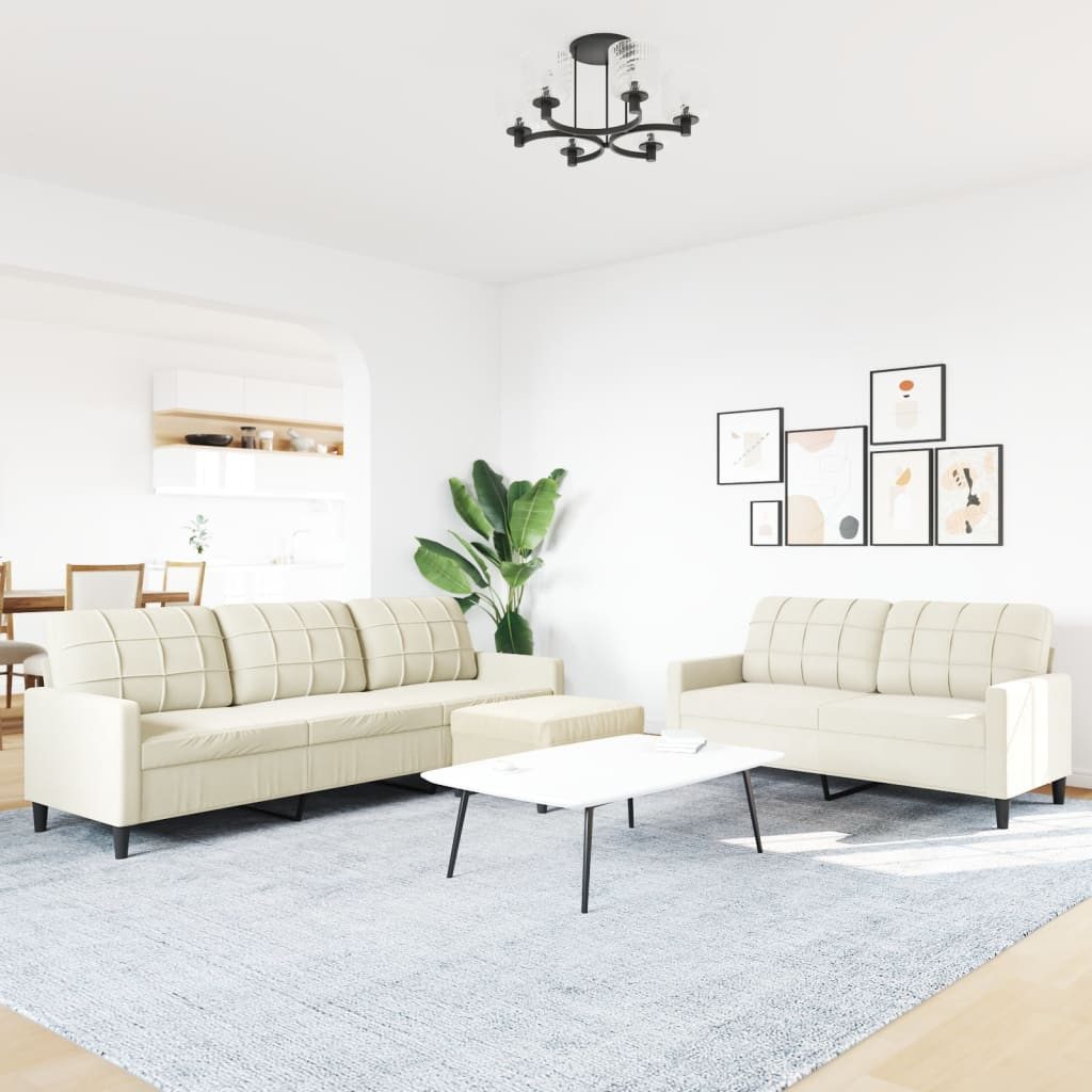 vidaXL Sofa 3-tlg. Sofagarnitur mit Kissen günstig online kaufen