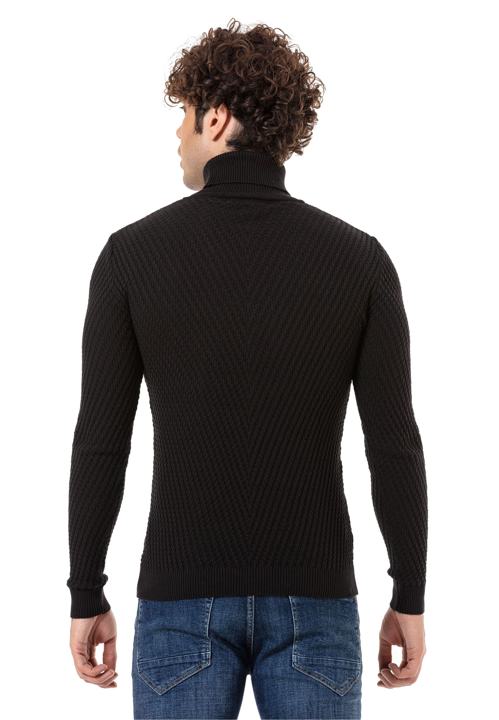 RedBridge Rollkragenpullover Gosport mit aufwendigem Strickmuster