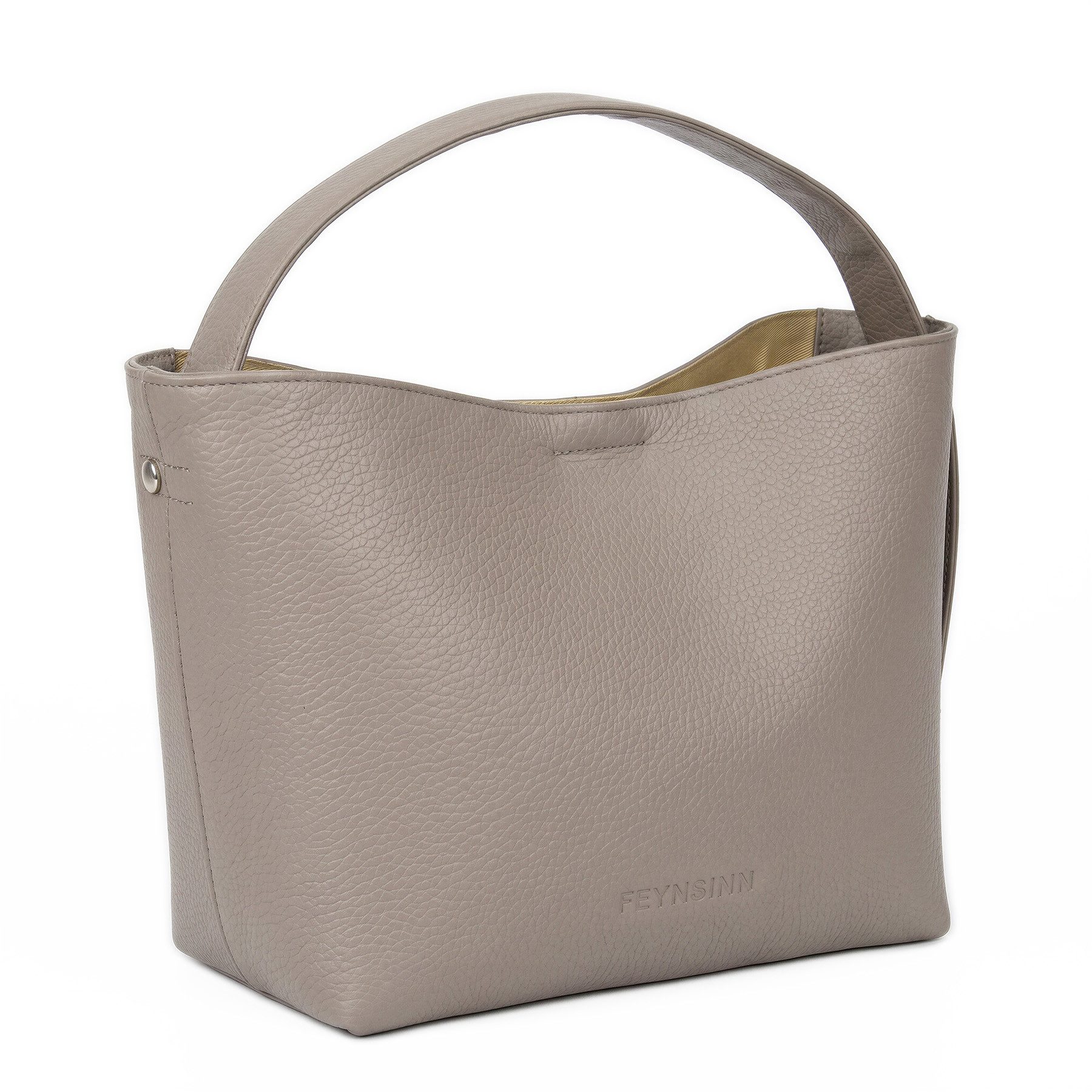 FEYNSINN Umhängetasche echt Leder Handtasche Schultertasche groß sand FINJA, Henkeltasche Echtleder Damen, Hobo Bag klein sand