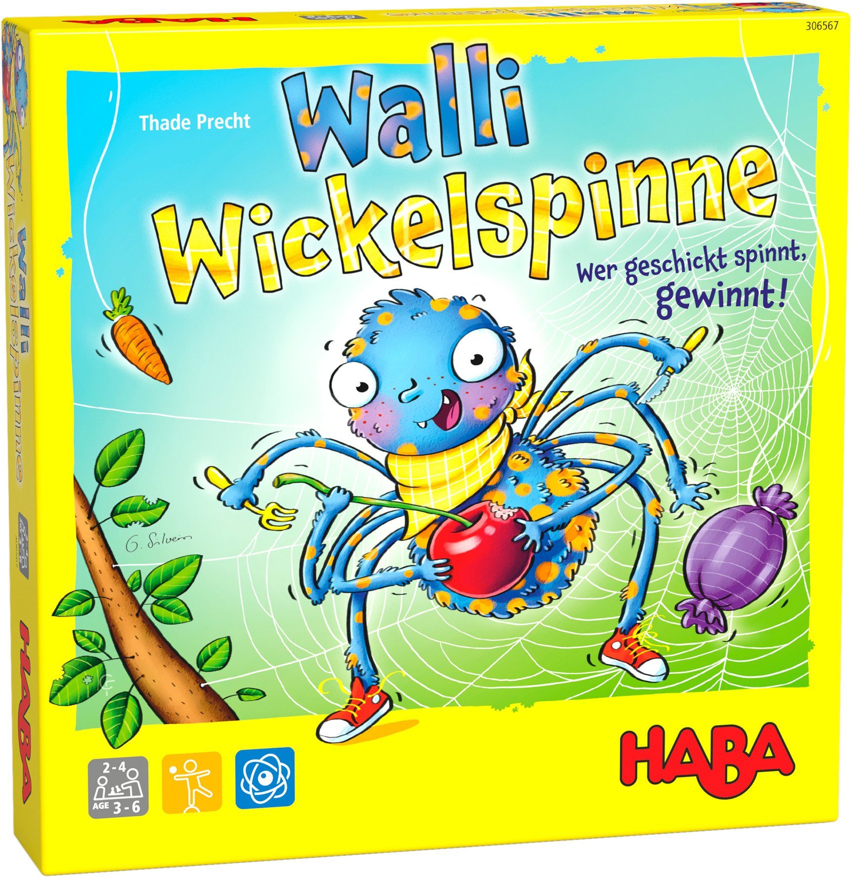 Haba Spiel, Mitbringspiel Walli Wickelspinne, Made in Germany