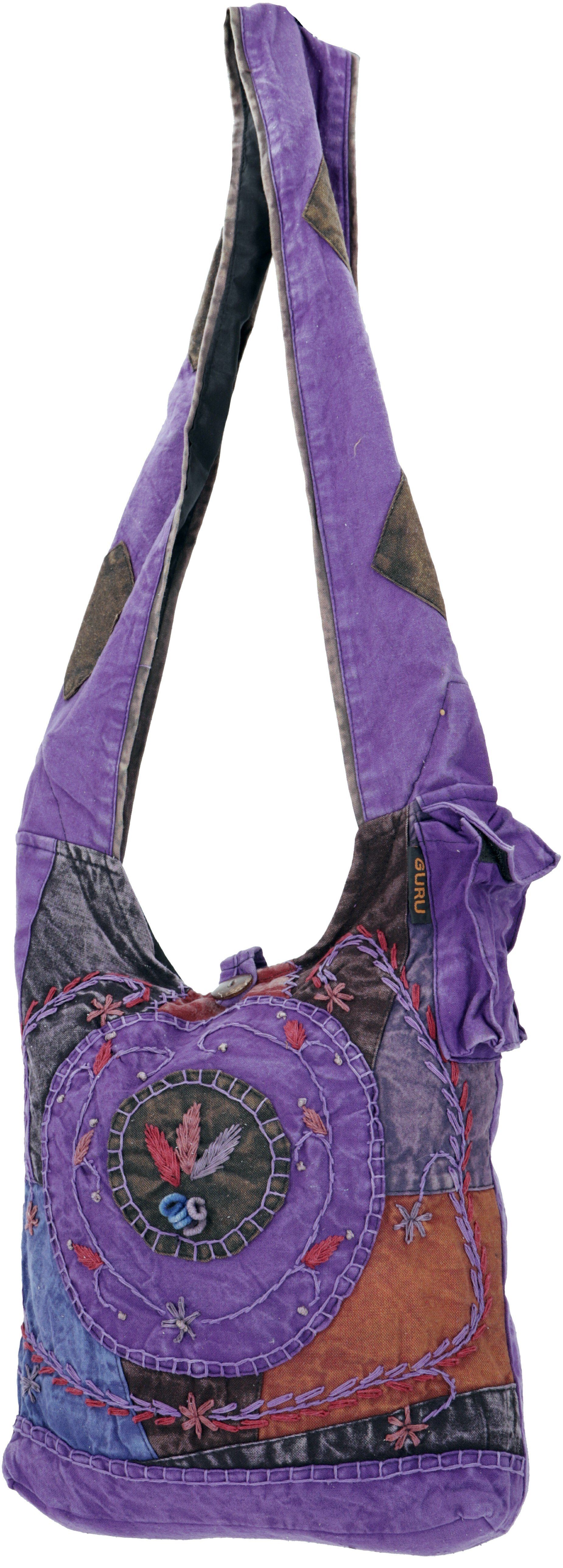 Guru-Shop Schultertasche Batik Sadhu Bag, Hippie Tasche, Goa..
