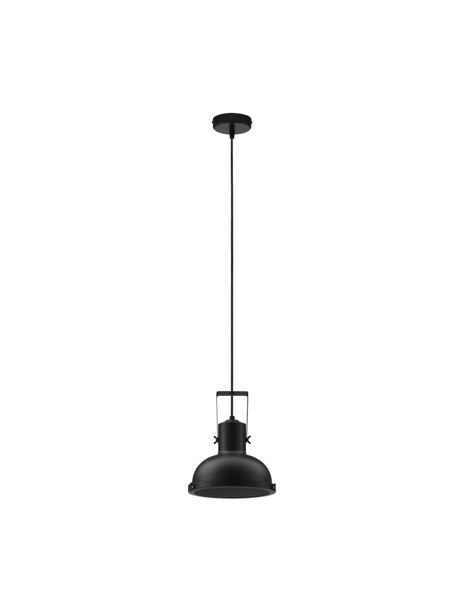 Licht-Erlebnisse Pendelleuchte POTTER, ohne Leuchtmittel, Hängeleuchte E27 Ø 22 cm höhenverstellbar Schwarz Metall Esstisch