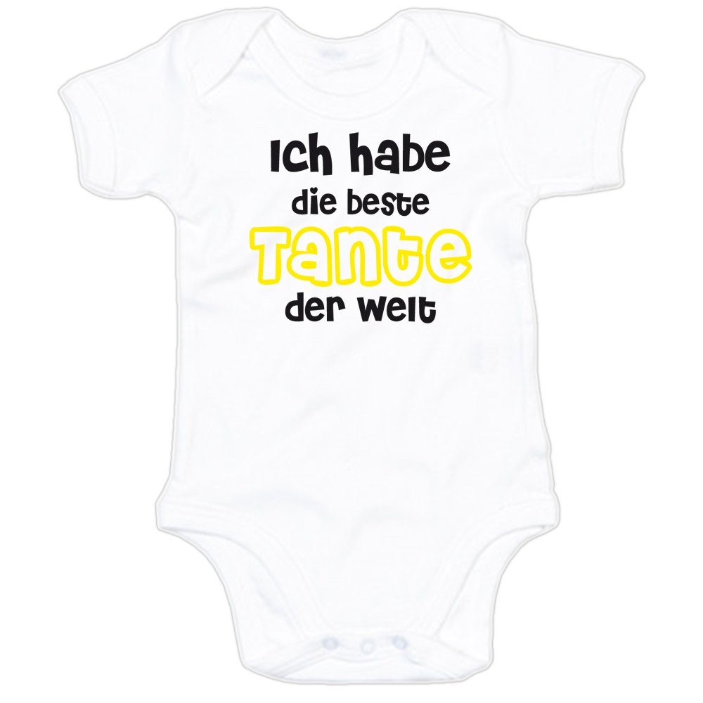 Ggraphics Kurzarmbody Baby Body Ich habe die beste Tante der Welt