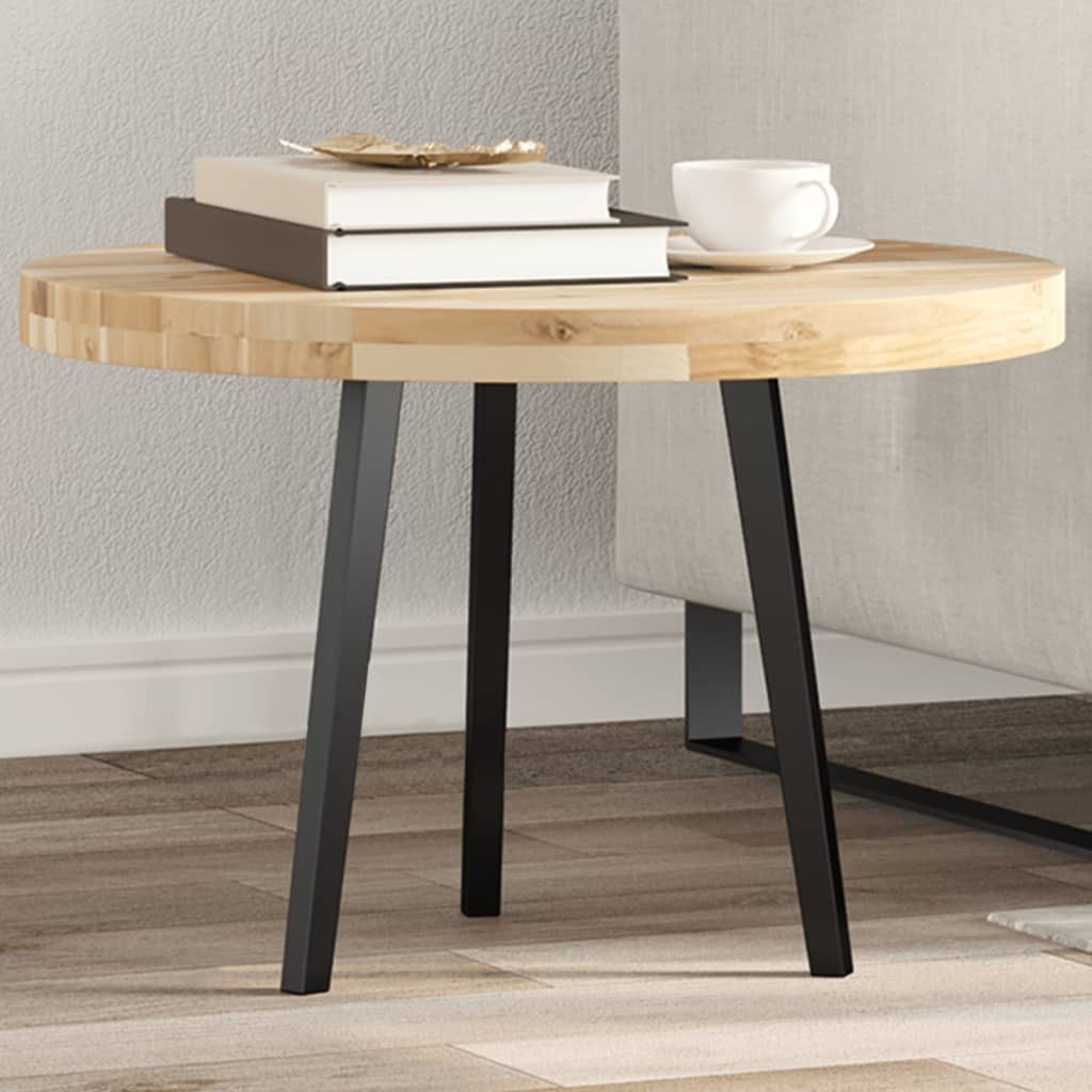 vidaXL Tischplatte Tischplatte Rund Ø60x4 cm Massivholz (1 St)