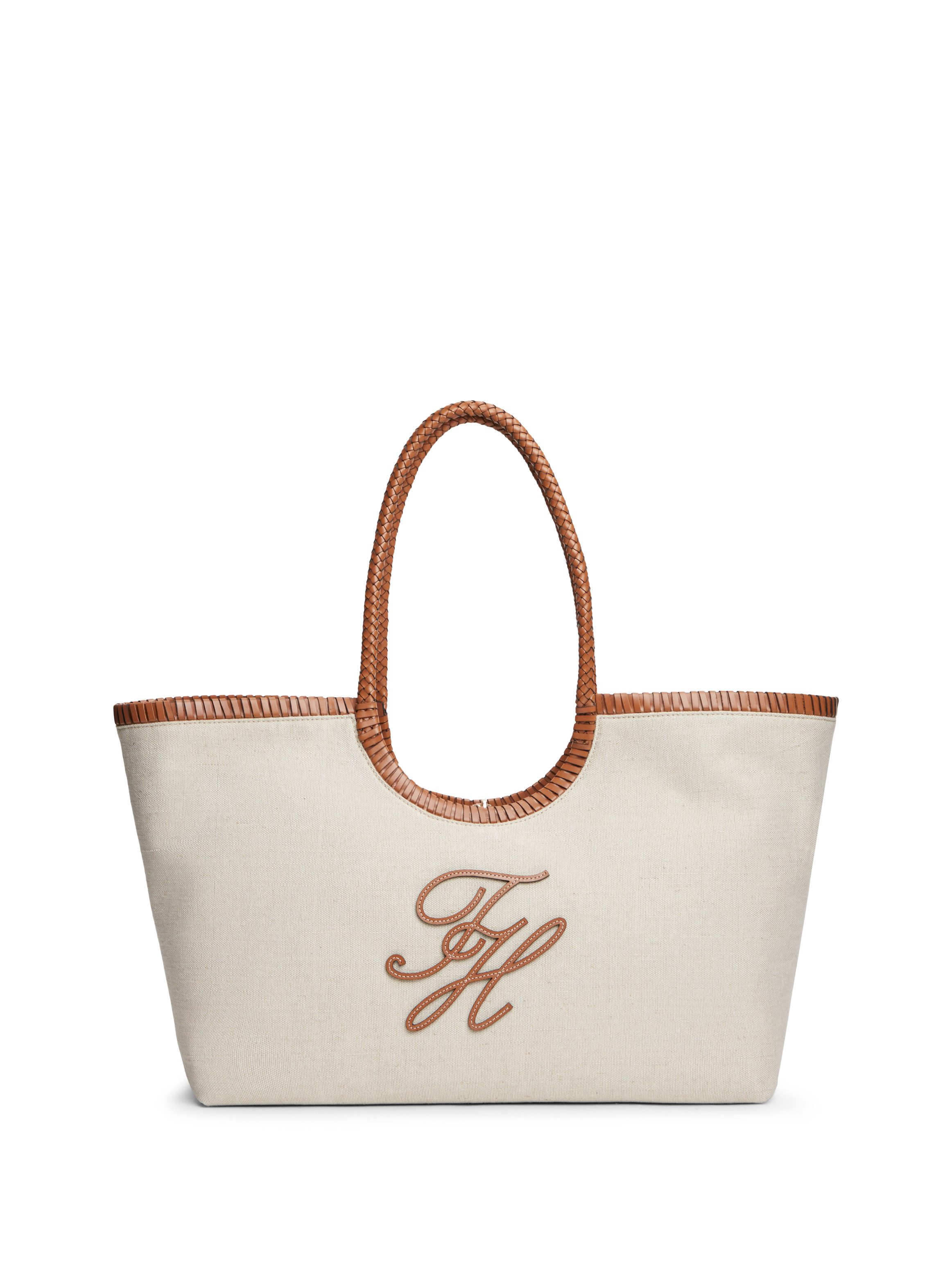 Tommy Hilfiger Tragetasche TH ELEV SUMM MAXI TOTE CANVAS, Damen Schultertasche, Henkeltasche mit kontrastiven Schulterriemen