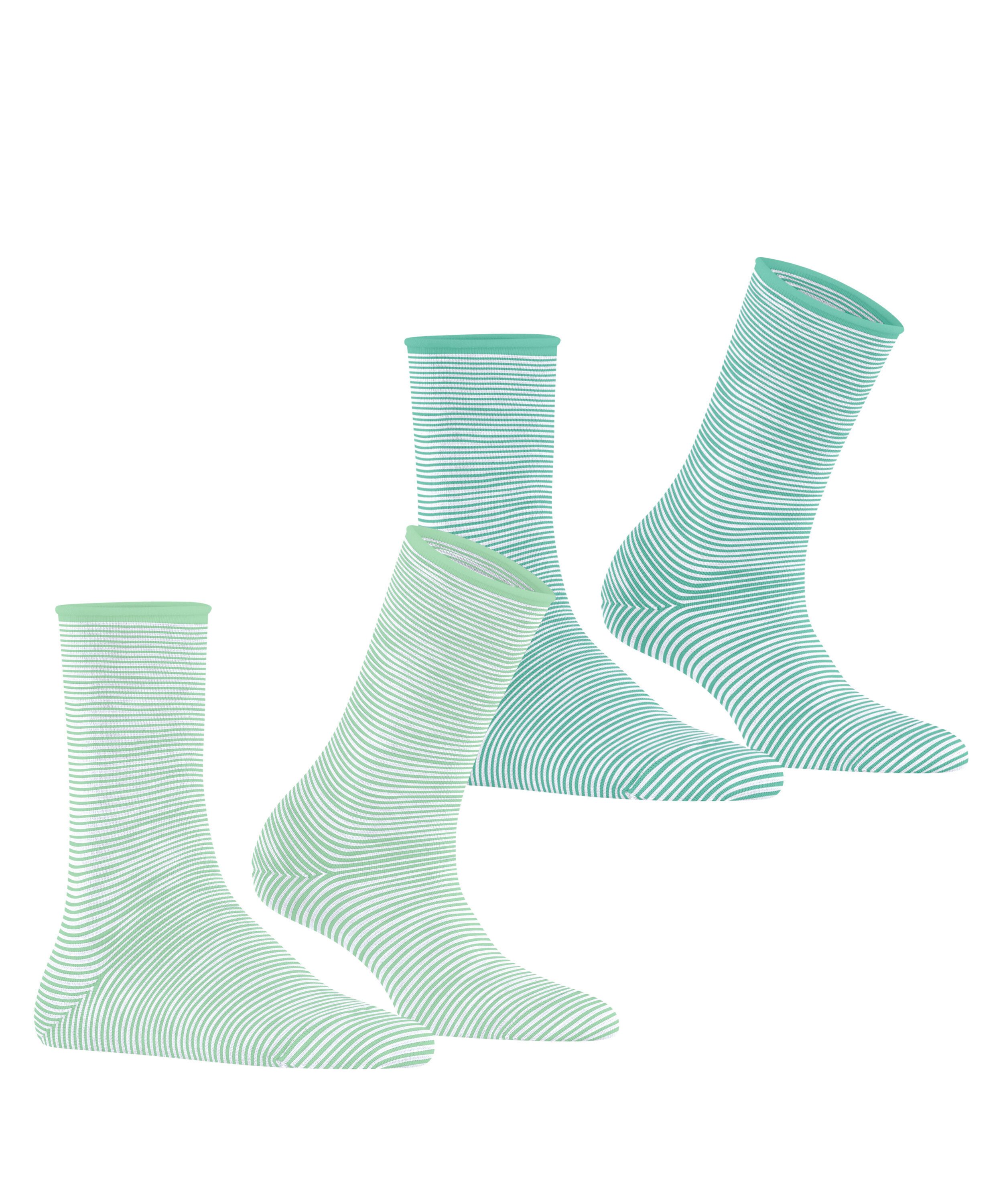 Esprit Socken Allover Stripe 2-Pack Socken aus Biobaumwolle (2-Paar) aus Biobaumwolle