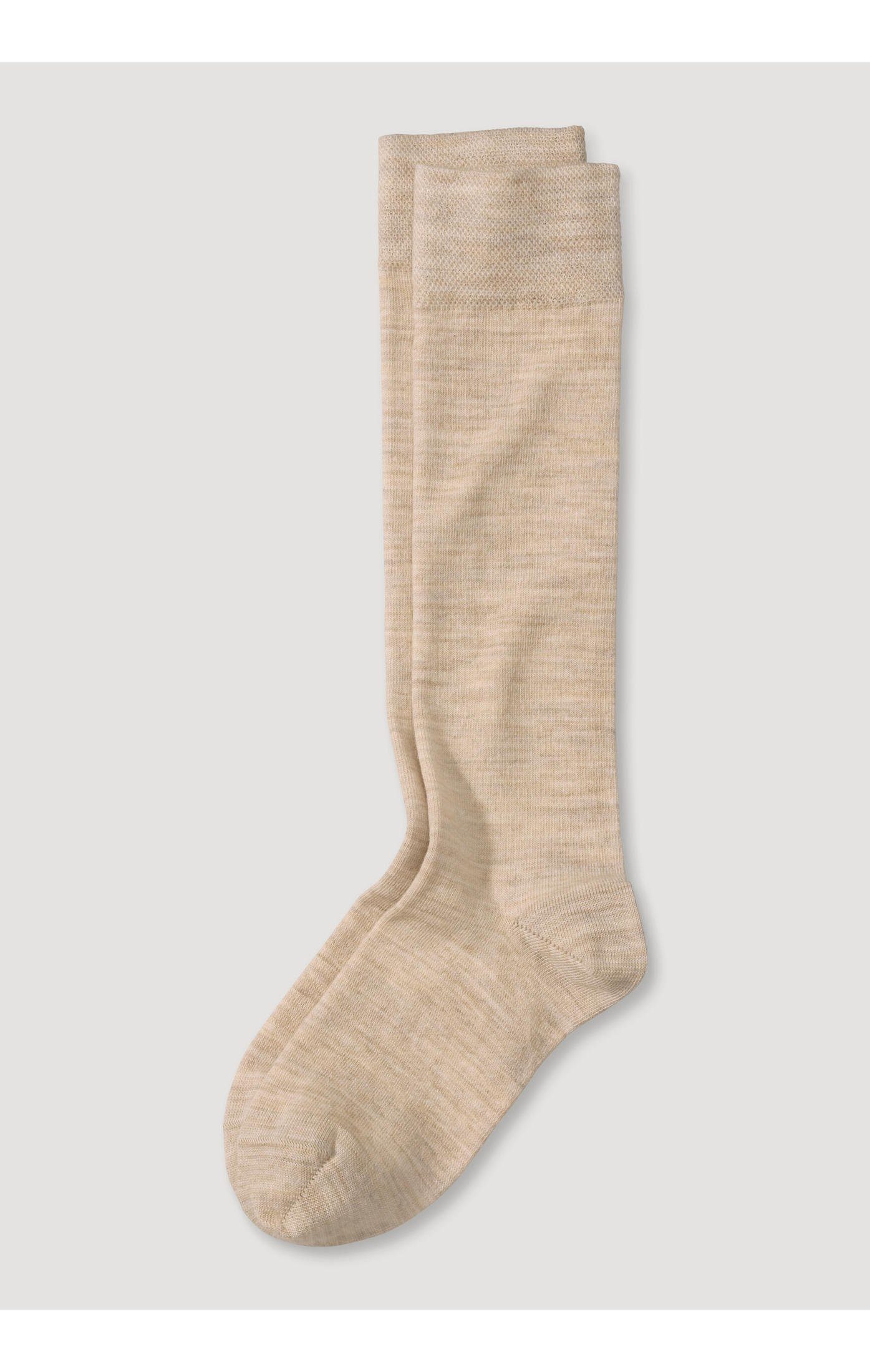 aus Hessnatur Socken mit Bio-Schurwolle (1-Paar) Bio-Baumwolle graubeige