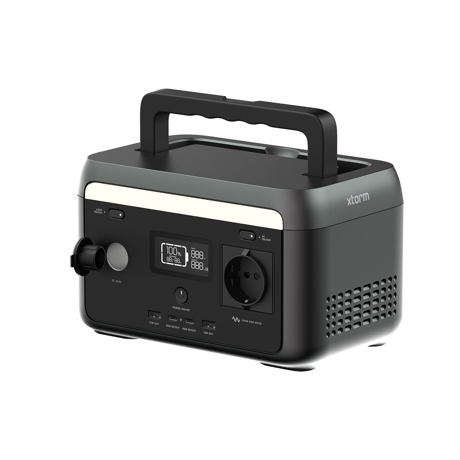 Xtorm Smart Power Station Powerstation, Eingebaute LED-Lampe mit drei Helligkeitsstufen + SOS-Modus