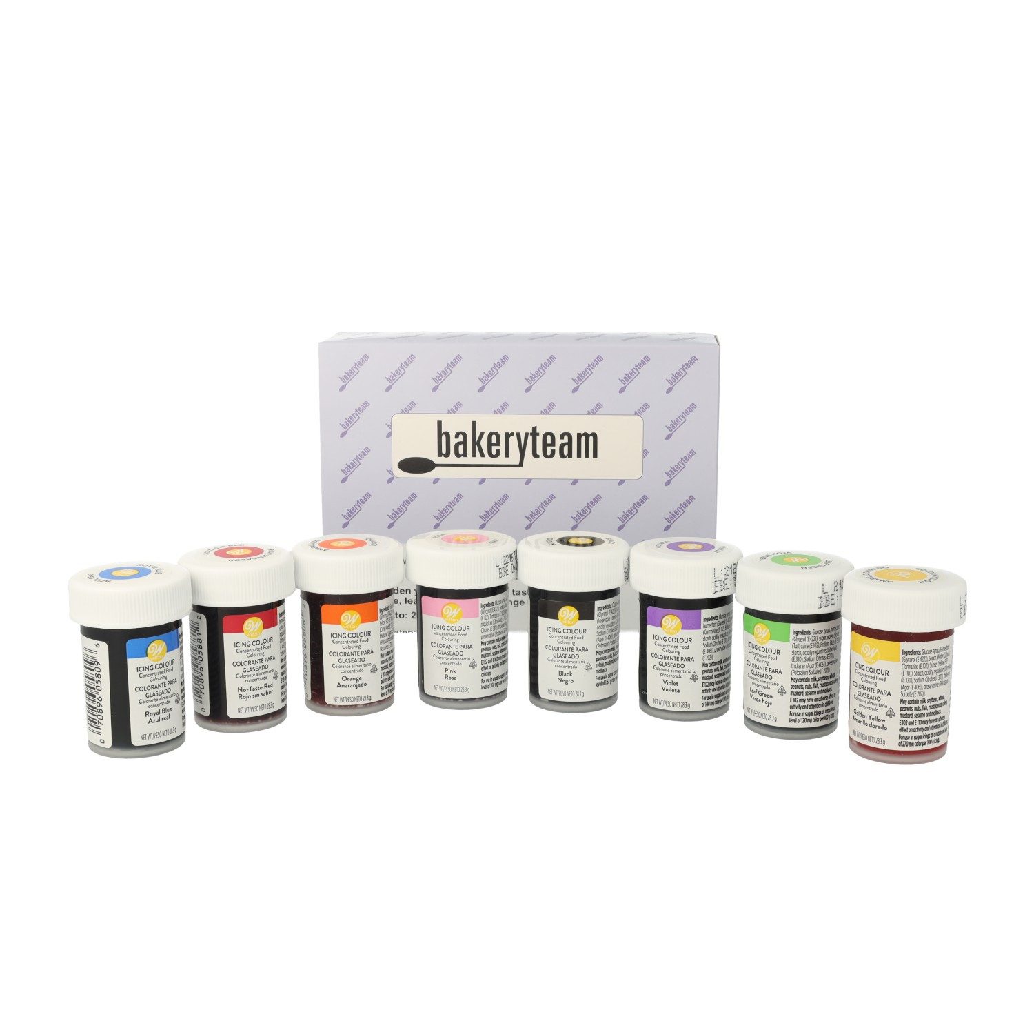 Wilton Backdekoration Wilton Glasurfarben, Gelfarben, Lebensmittelfarben, Icing Colours, (Wilton Set)