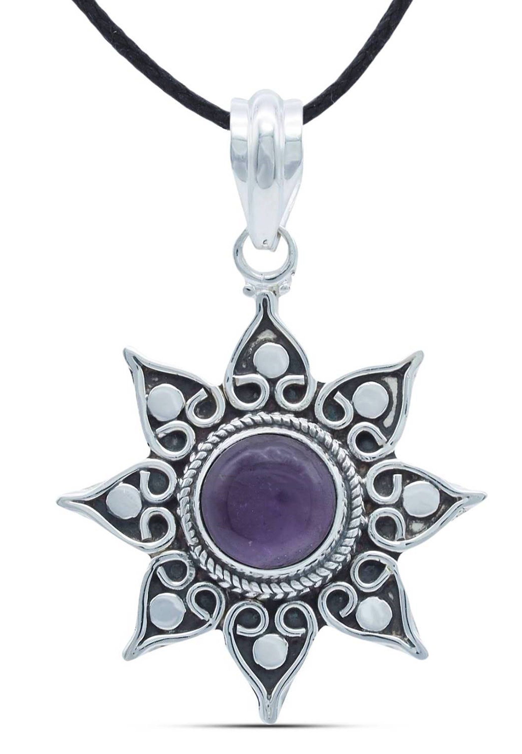 Amethyst mit Kettenanhänger Silber 925er mantraroma