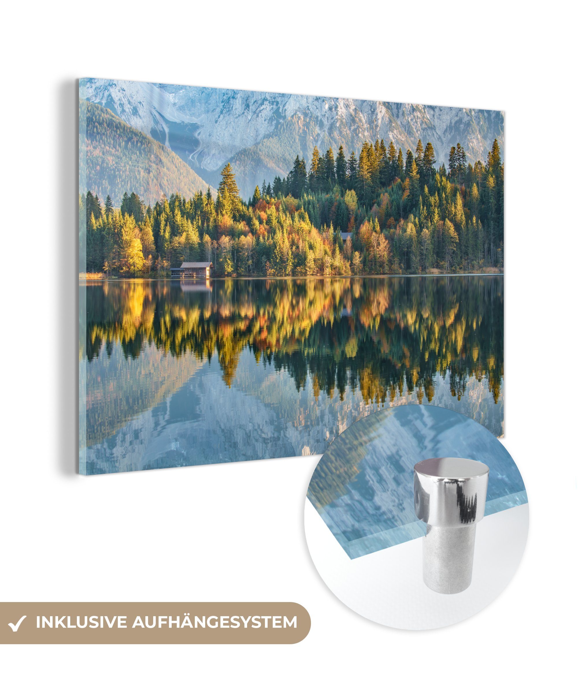 MuchoWow Acrylglasbild Deutschland - Berge - Alpen, (1 St), Acrylglasbilder Wohnzimmer & Schlafzimmer