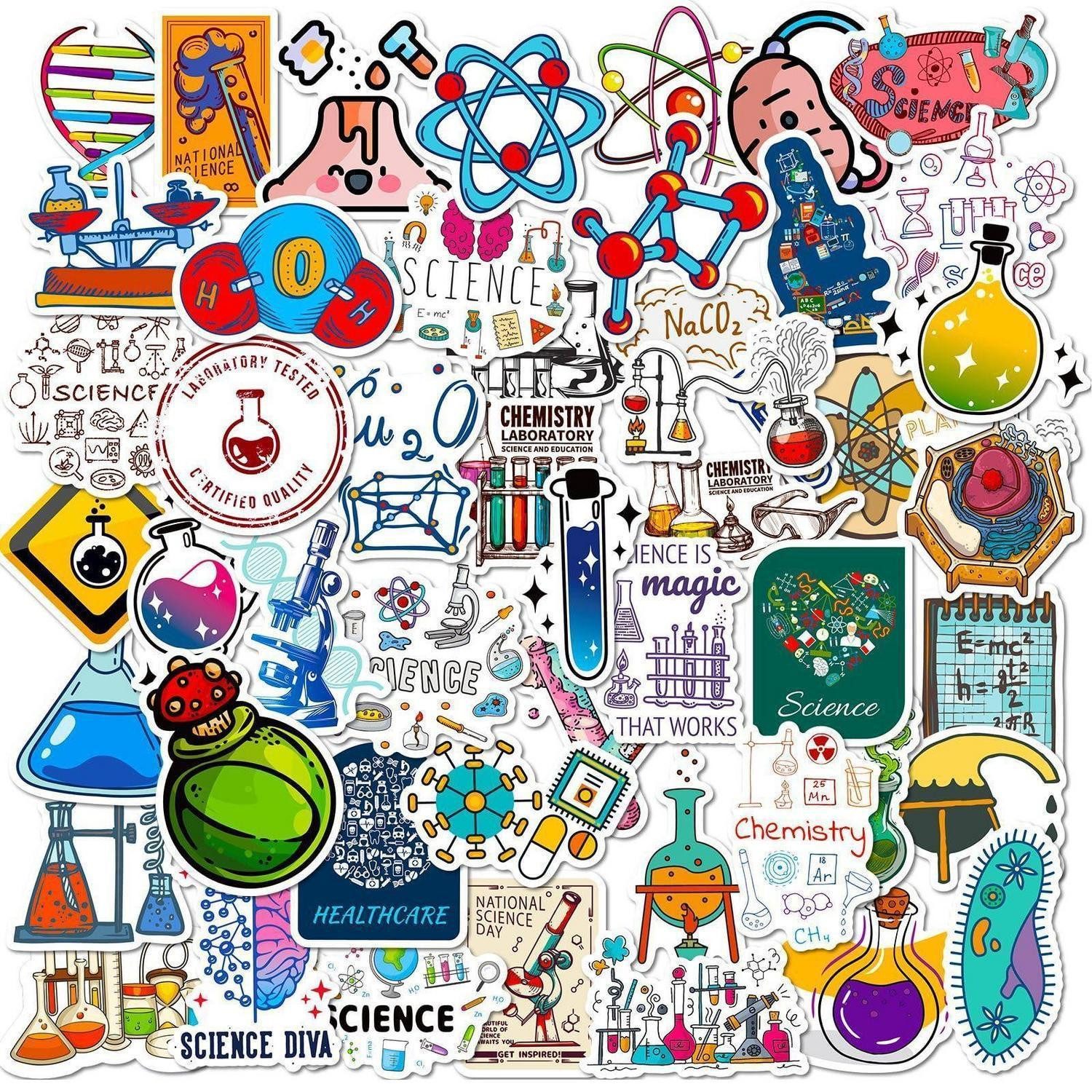 LuxusKollektion Aufkleber Aufkleber Sticker Set 50er Biologie Auto Laptop Labor Physik