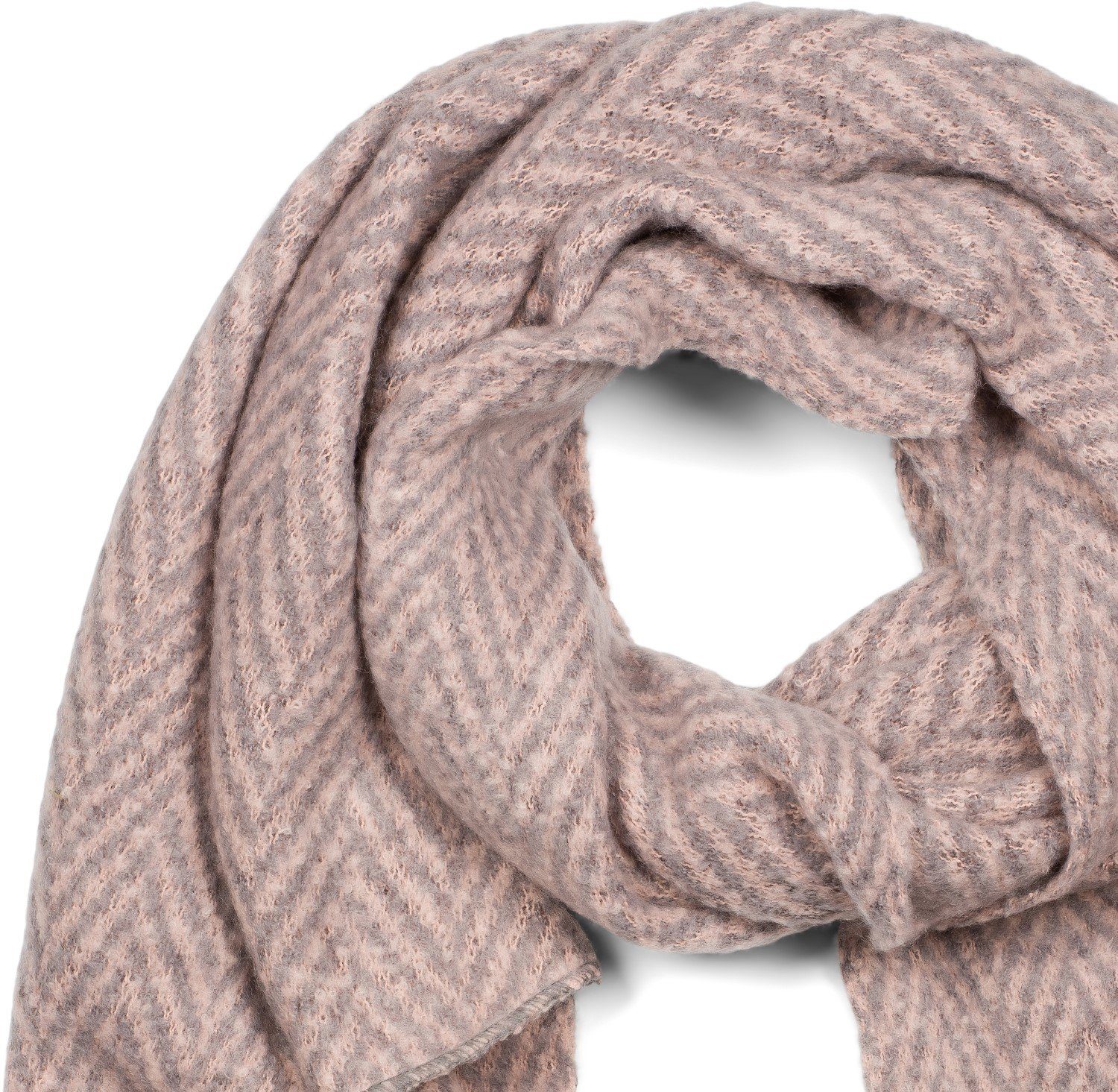 styleBREAKER XXL-Schal Asymmetrischer Zacken Muster Web Schal, (1-St) günstig online kaufen