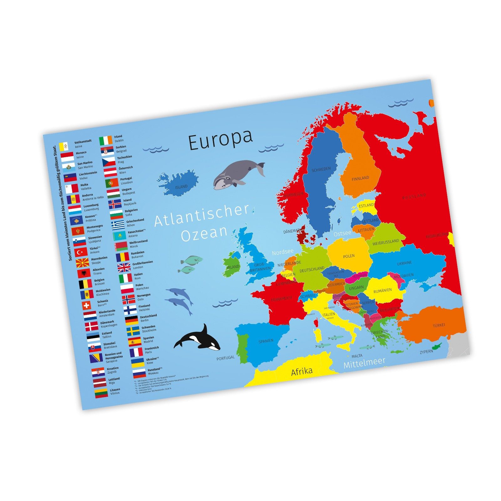 nikima Poster Kinder Lernposter Europa - Größe: DIN A3-420 x 297 mm, Europa günstig online kaufen