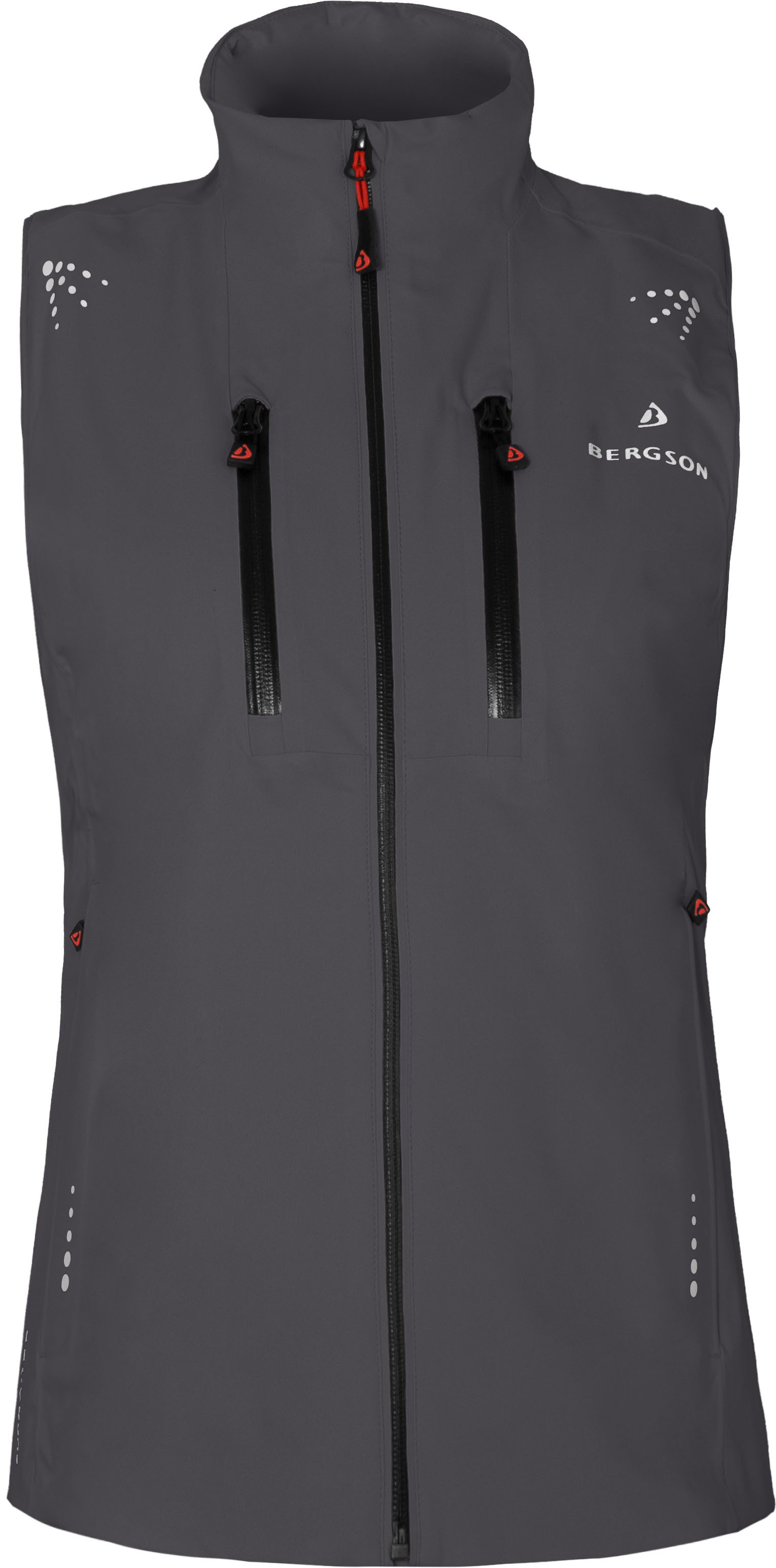 Bergson Regenjacke LEKNES THERMO Weste Damen Regenweste, recycelt, leicht wattiert, 20000 mm Wassersäule, No – Bild 2 von 5