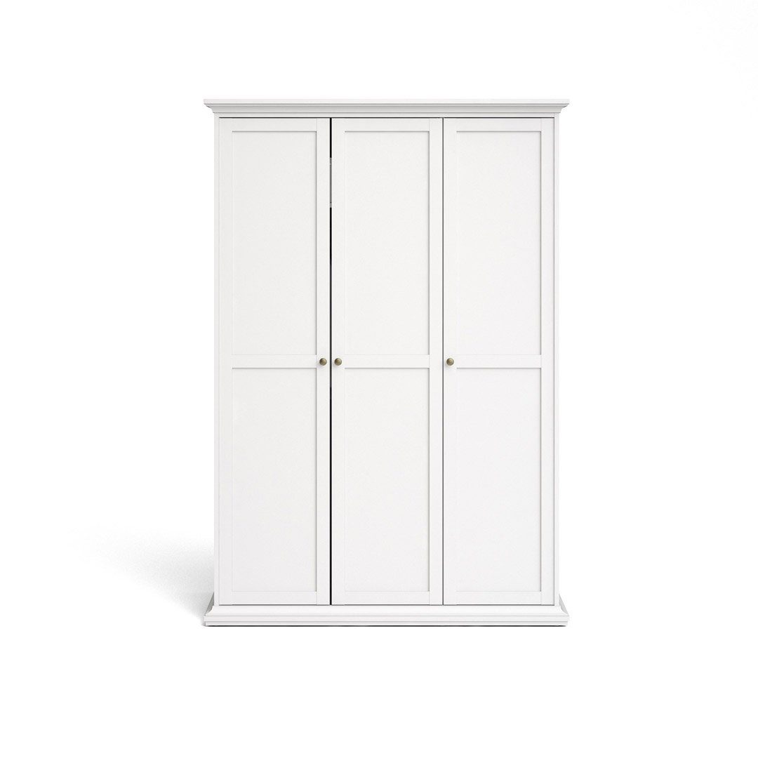 Kleiderschrank Venedig Türen weiß. ebuy24 cm B140 3 Kleiderschrank